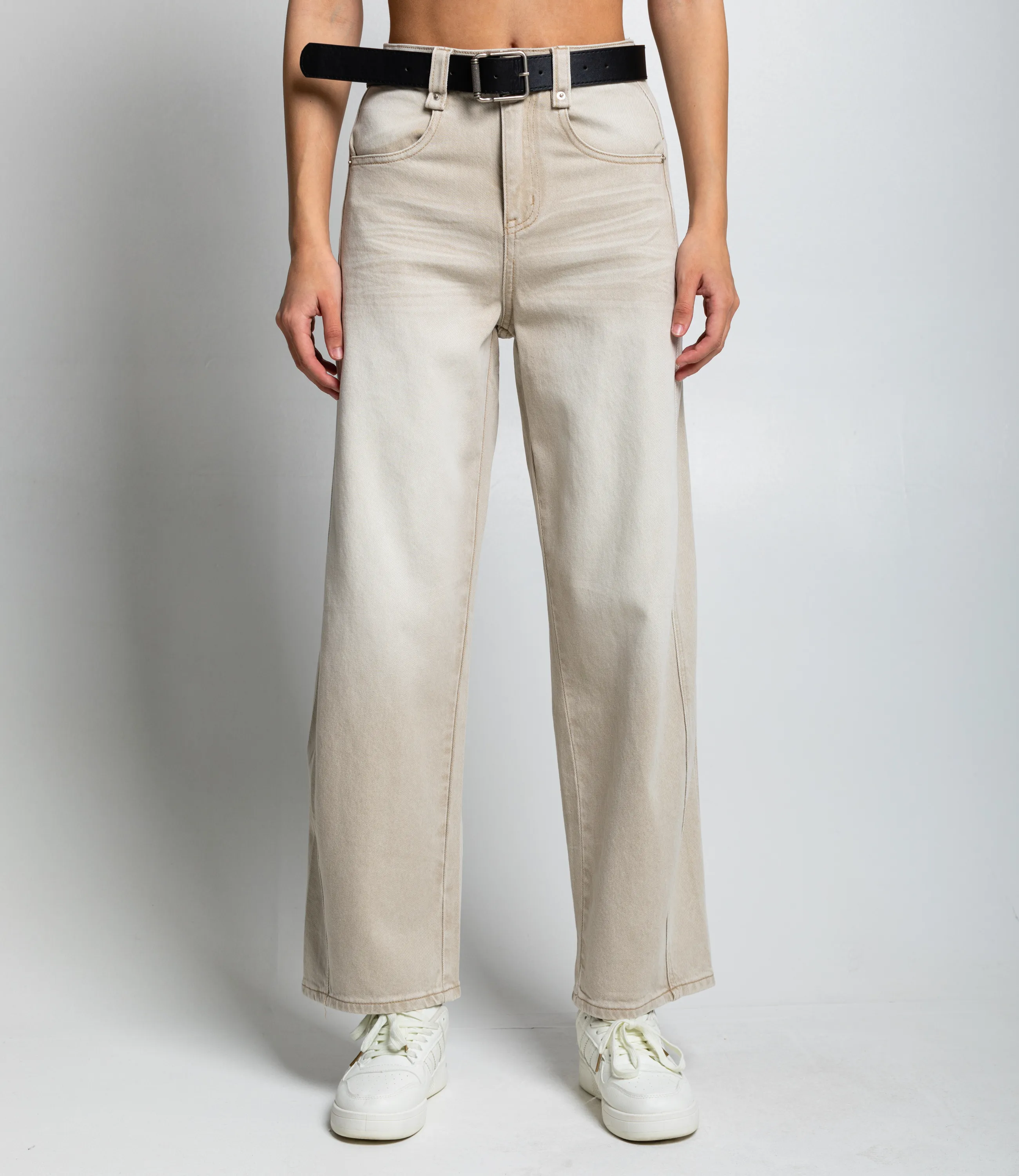 Джинсы #КТ89521, бежевый - фото 2