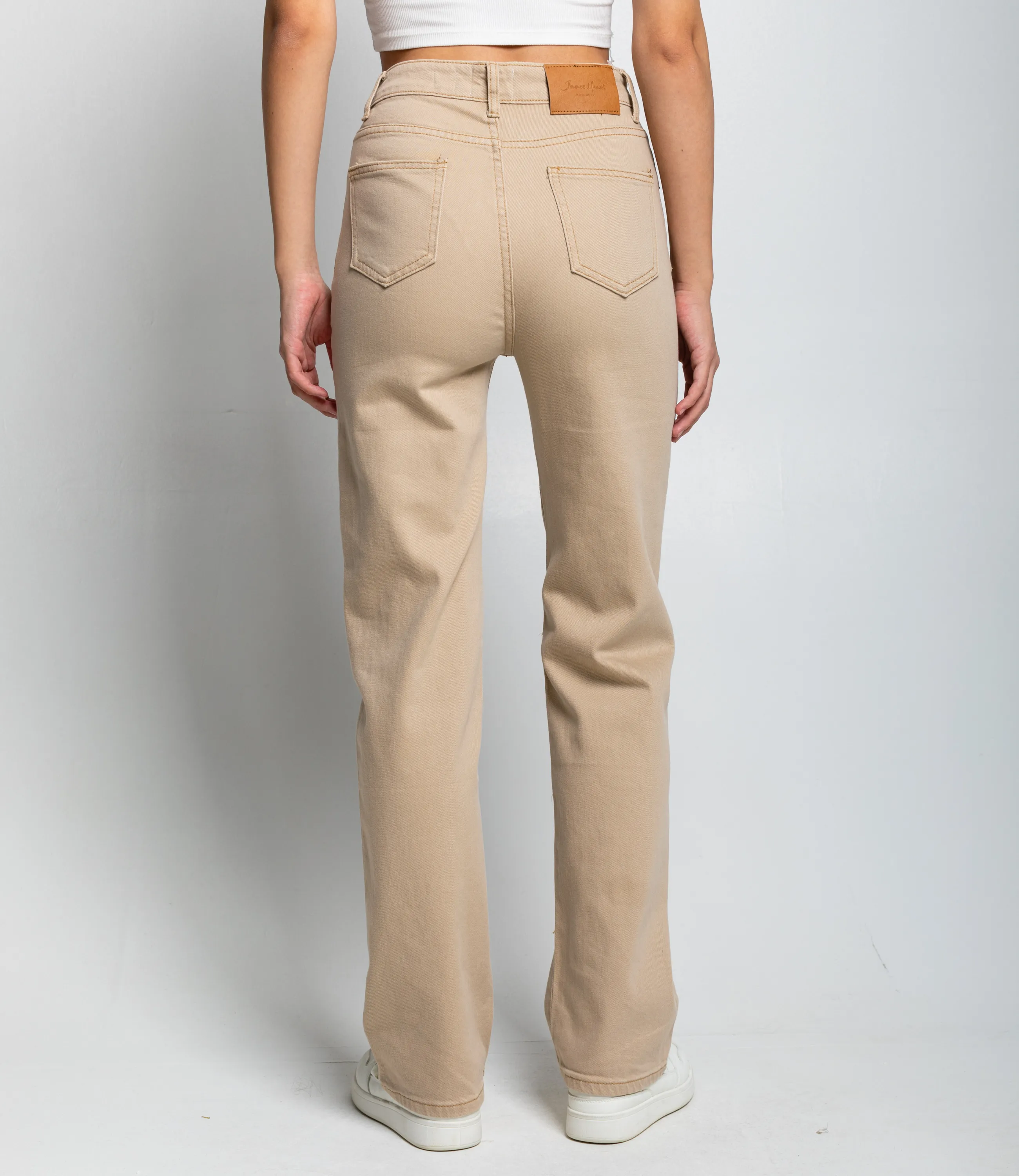 Джинсы #КТ8928, бежевый - фото 4