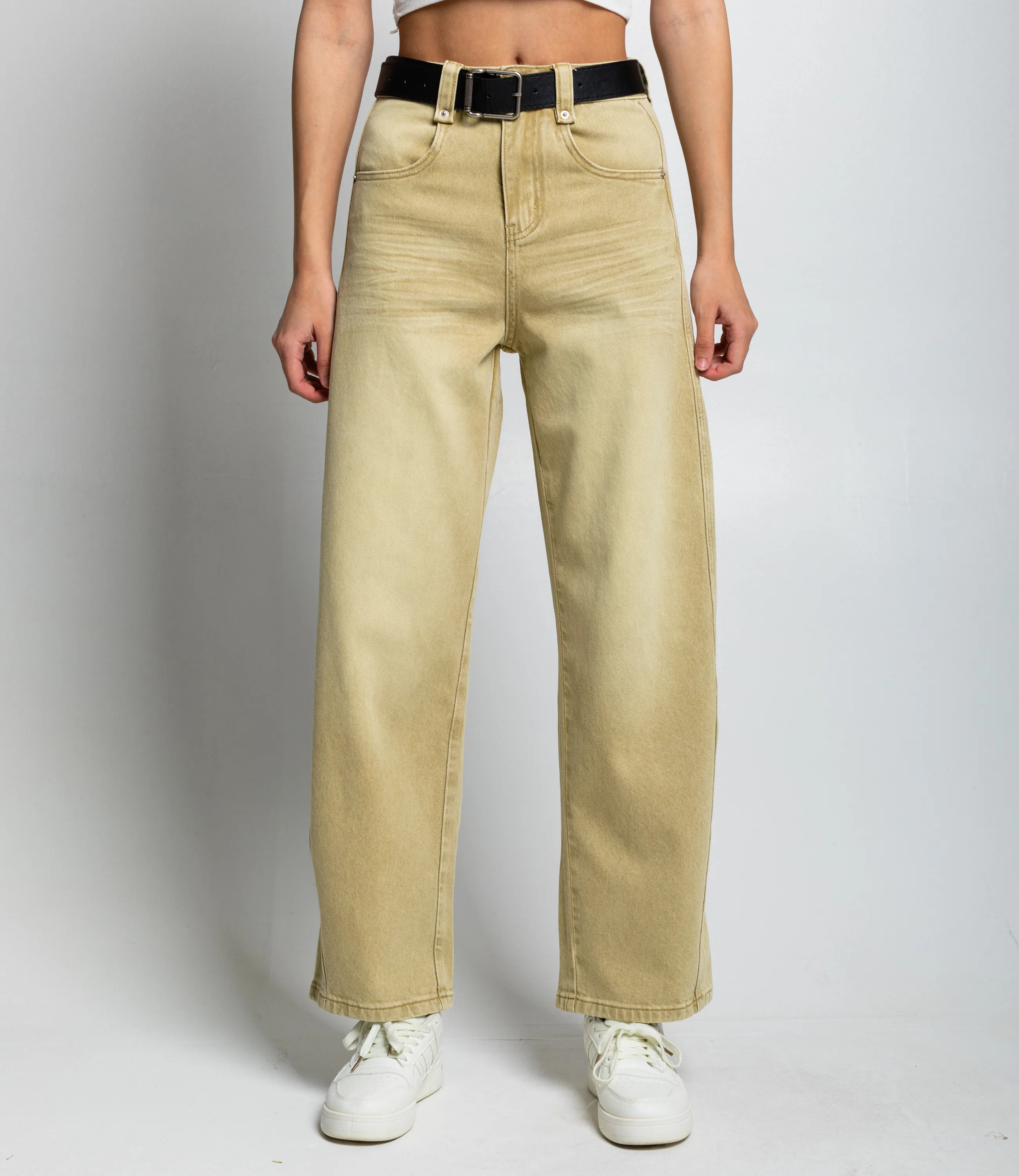 Джинсы #КТ89521, песочный - фото 2