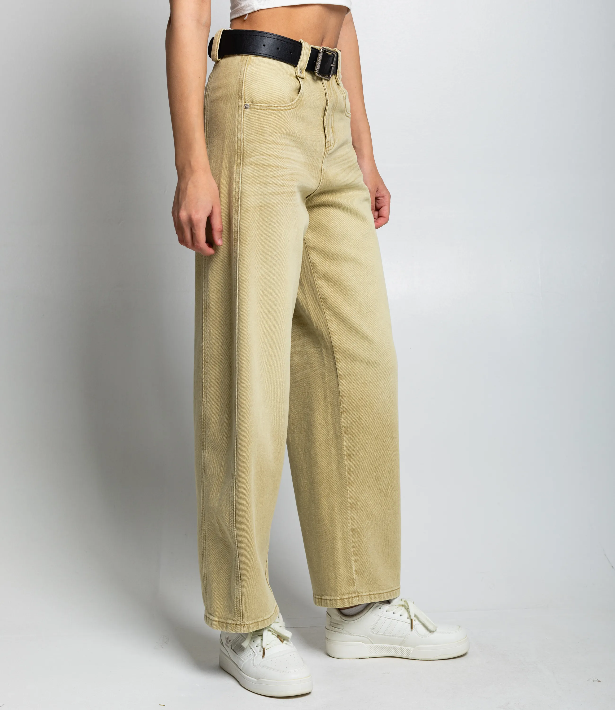 Джинсы #КТ89521, песочный - фото 3