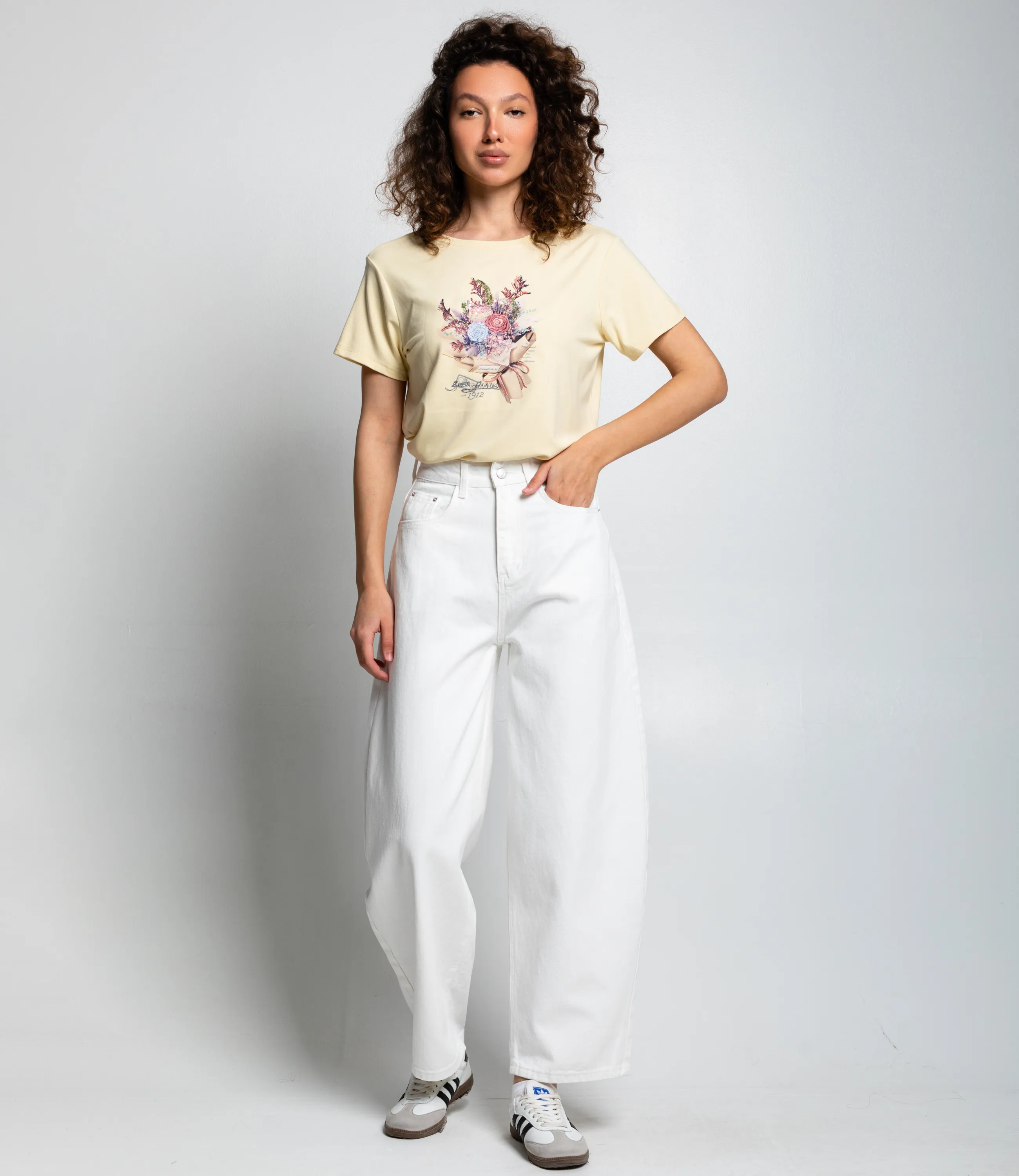 Джинсы #КТ61926, белый - фото 1