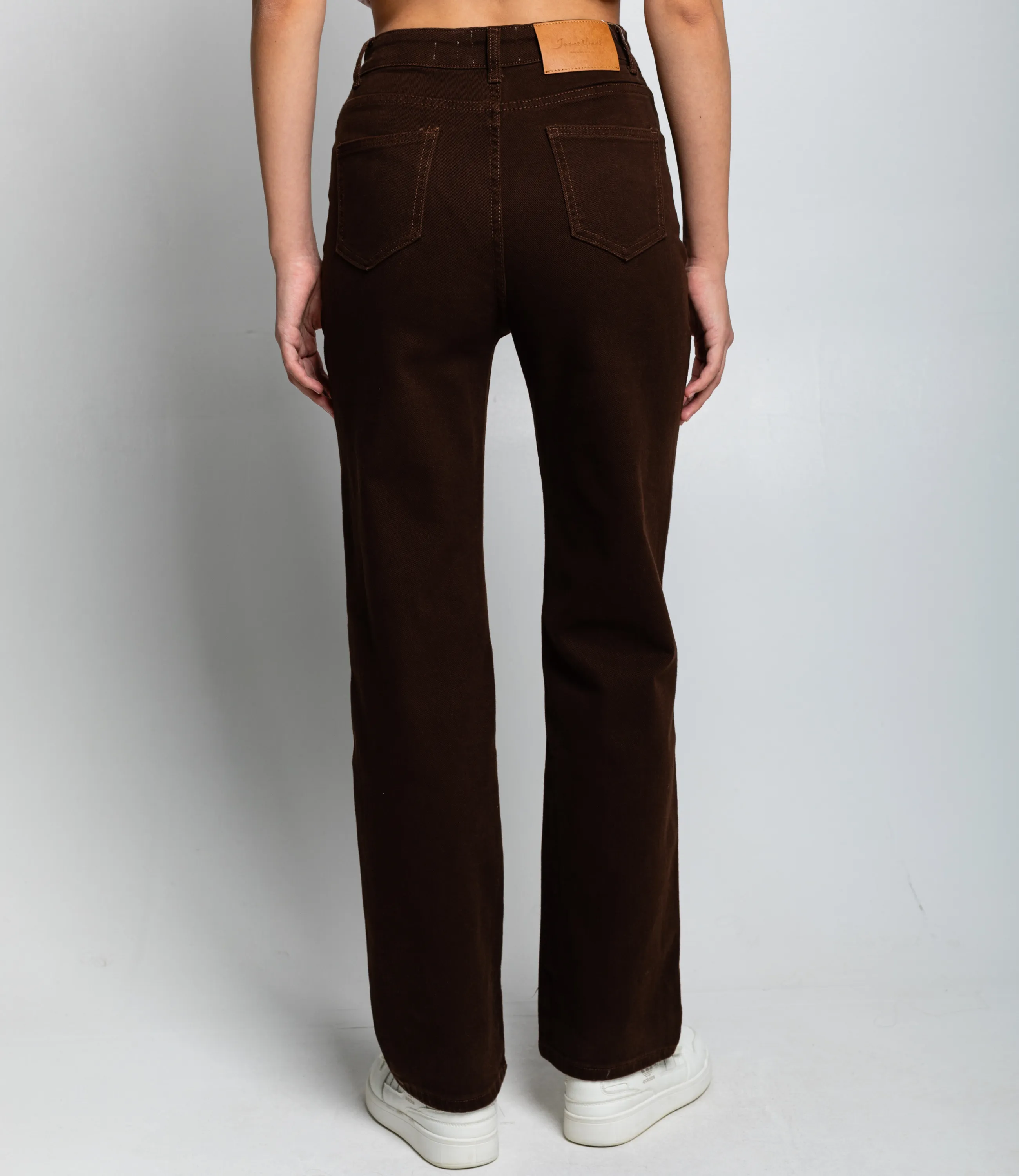 Джинсы #КТ8928, шоколадный - фото 4