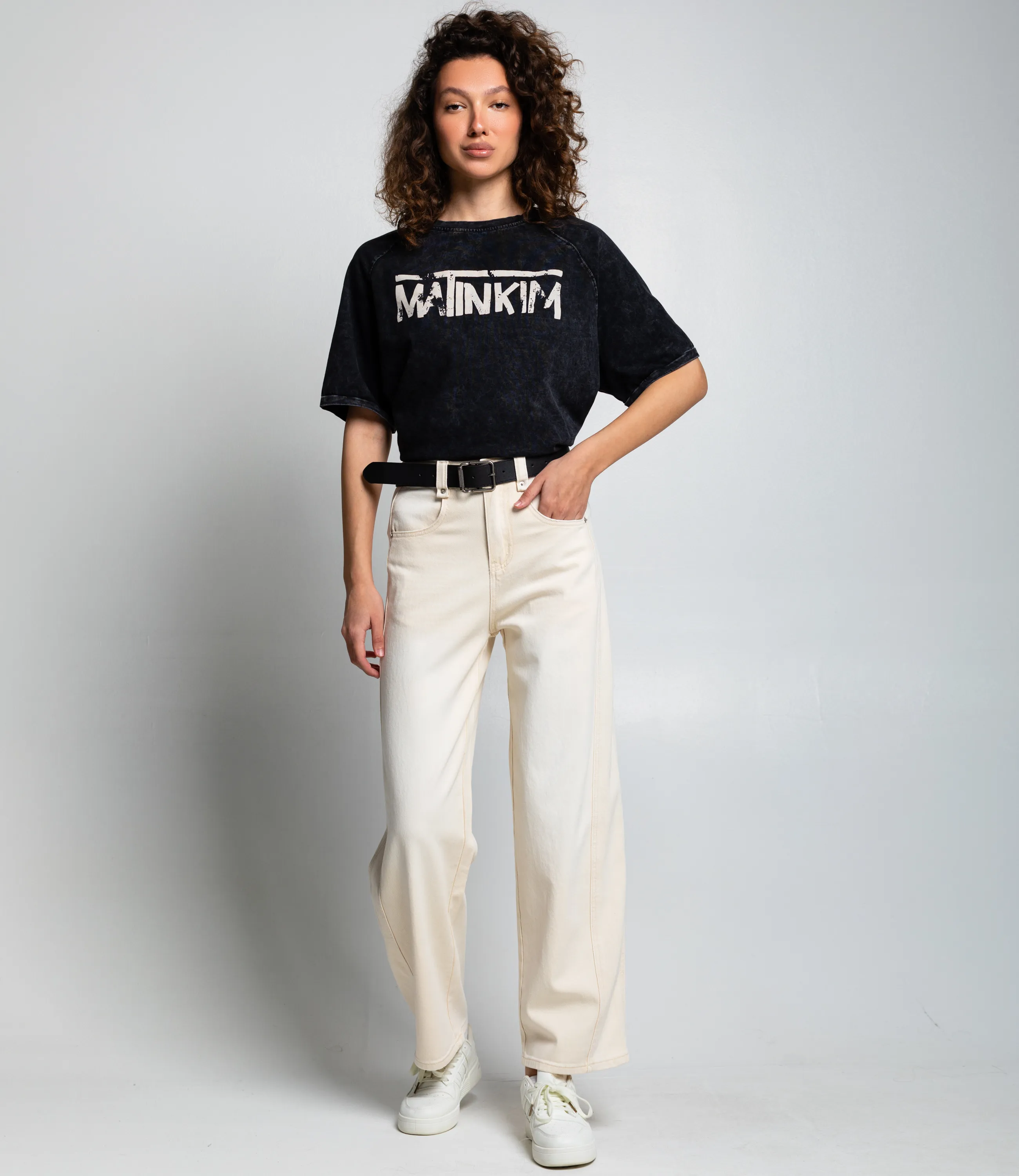 Джинсы #КТ89521, кремовый - фото 1