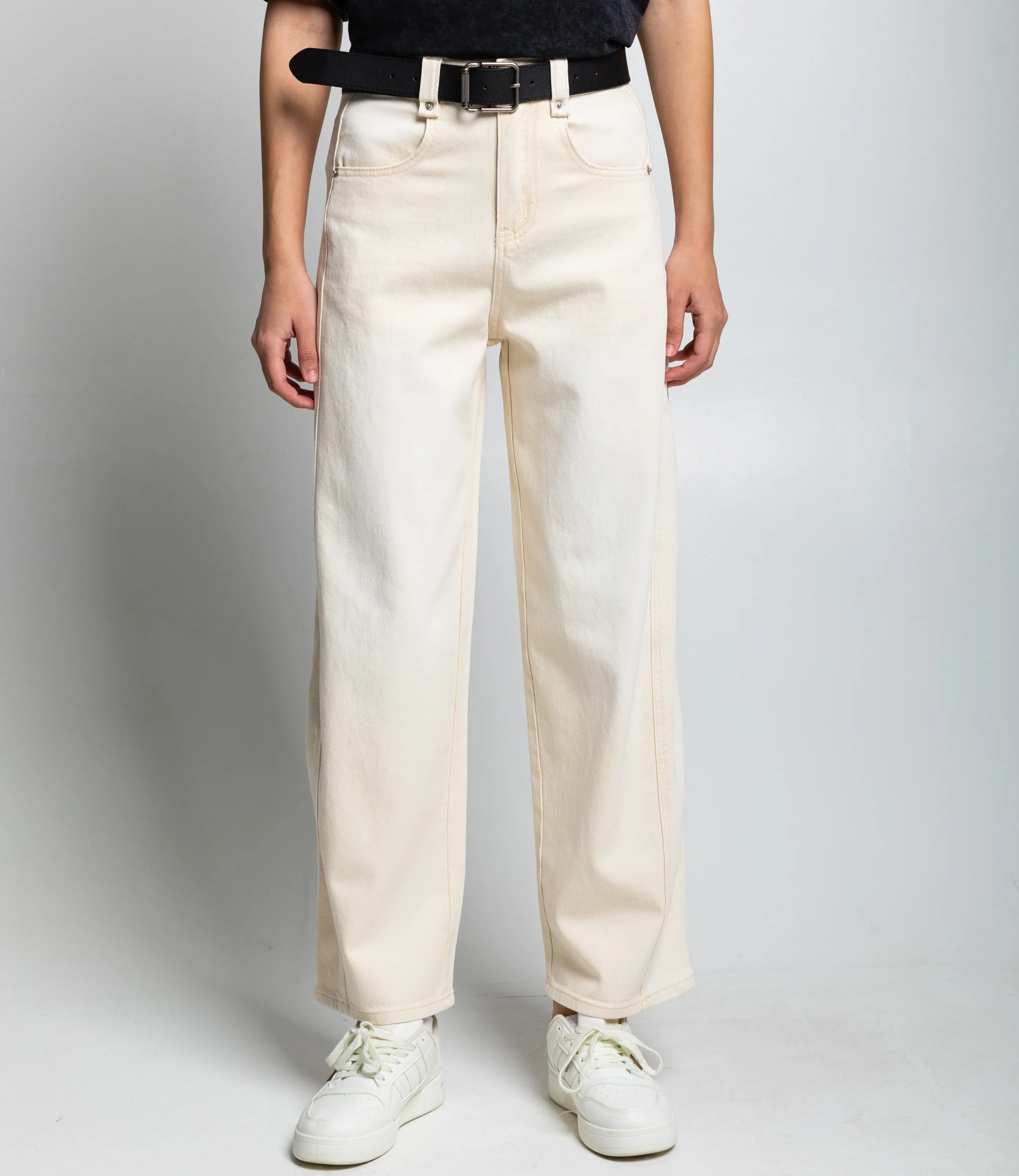 Джинсы #КТ89521, кремовый - фото 2