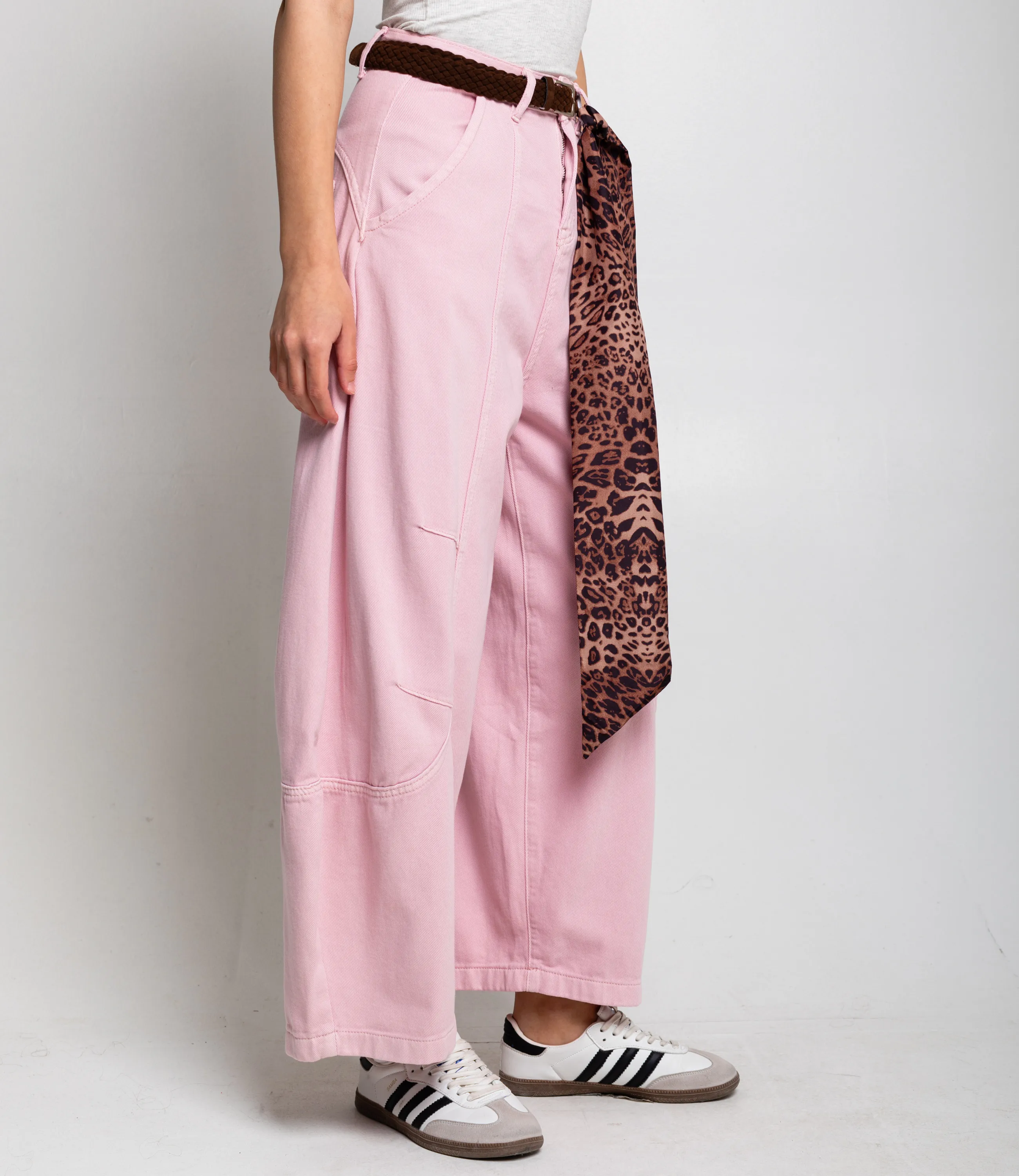 Джинсы #КТ70016, пудровый - фото 3