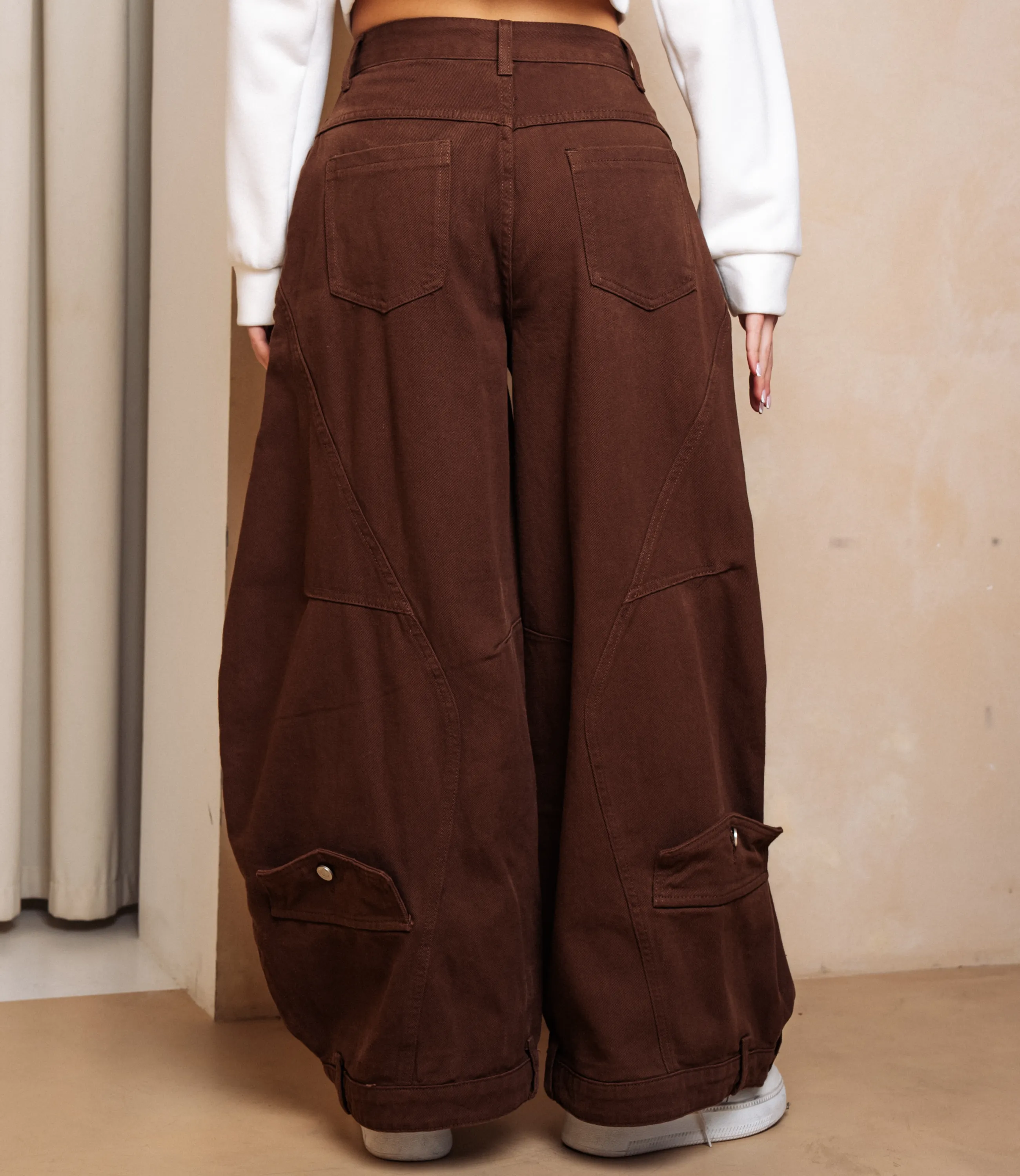 Джинсы #КТ3962, коричневый - фото 4