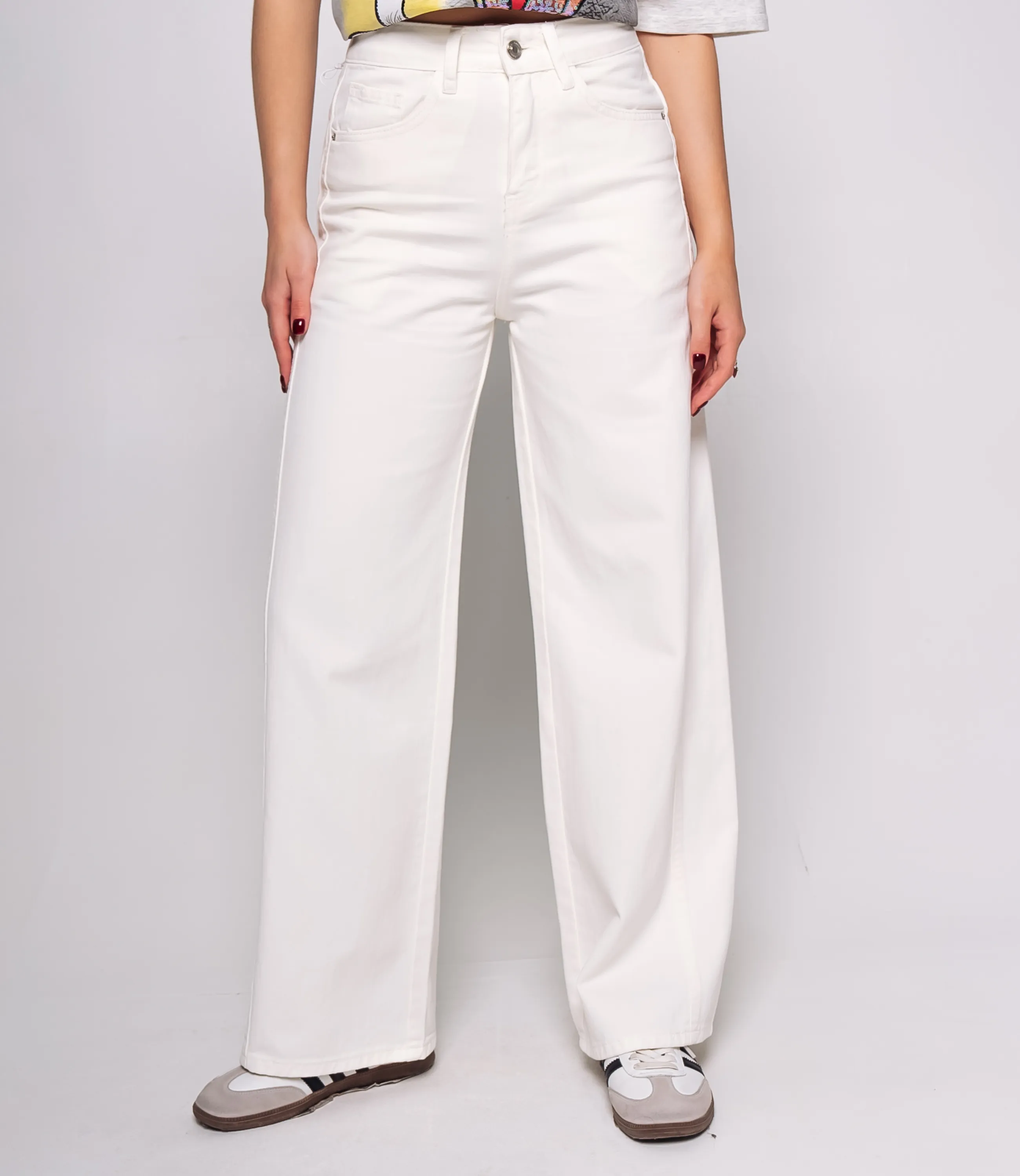 Джинсы #КТ9612, молочный - фото 2