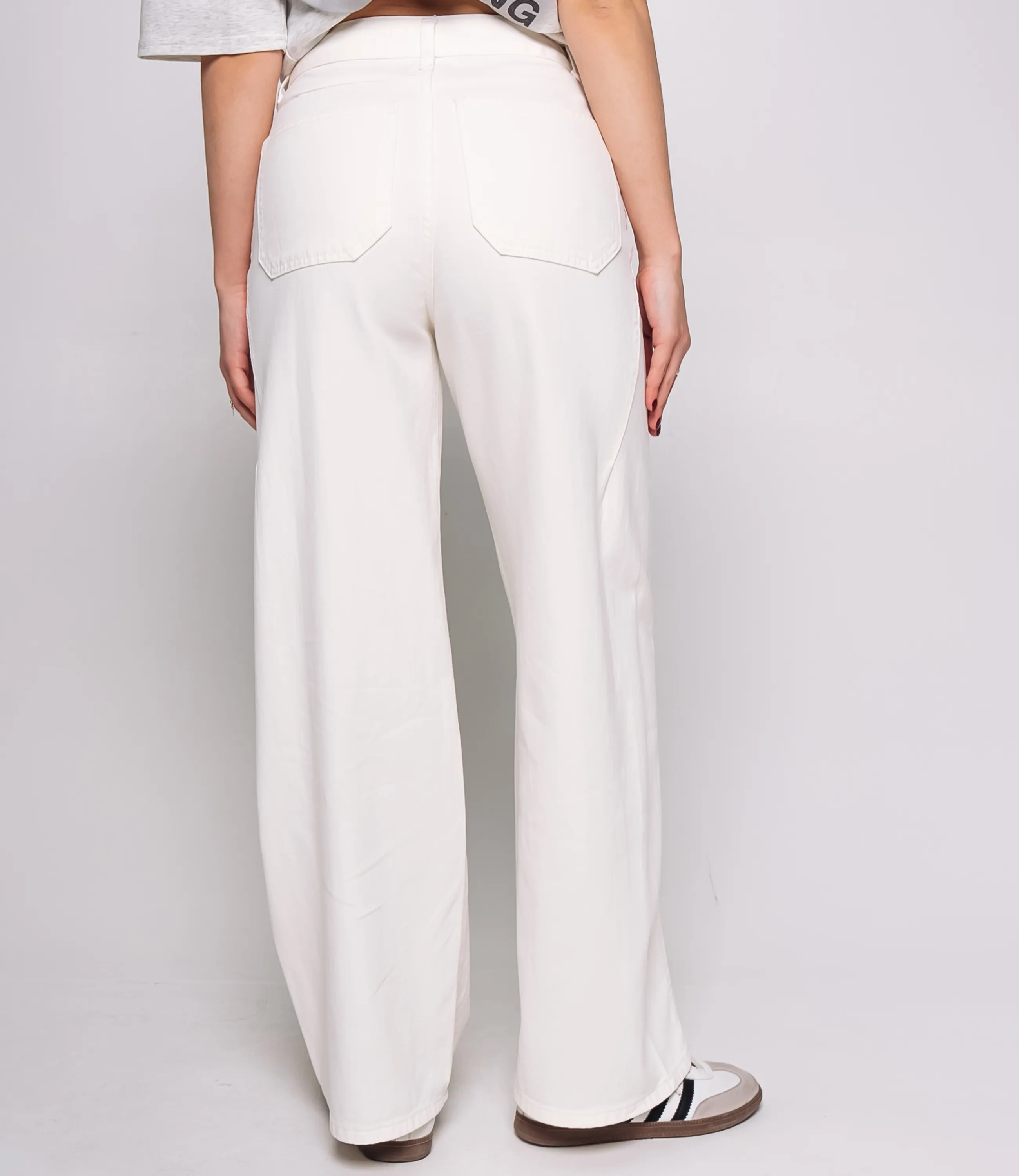 Джинсы #КТ9612, молочный - фото 4