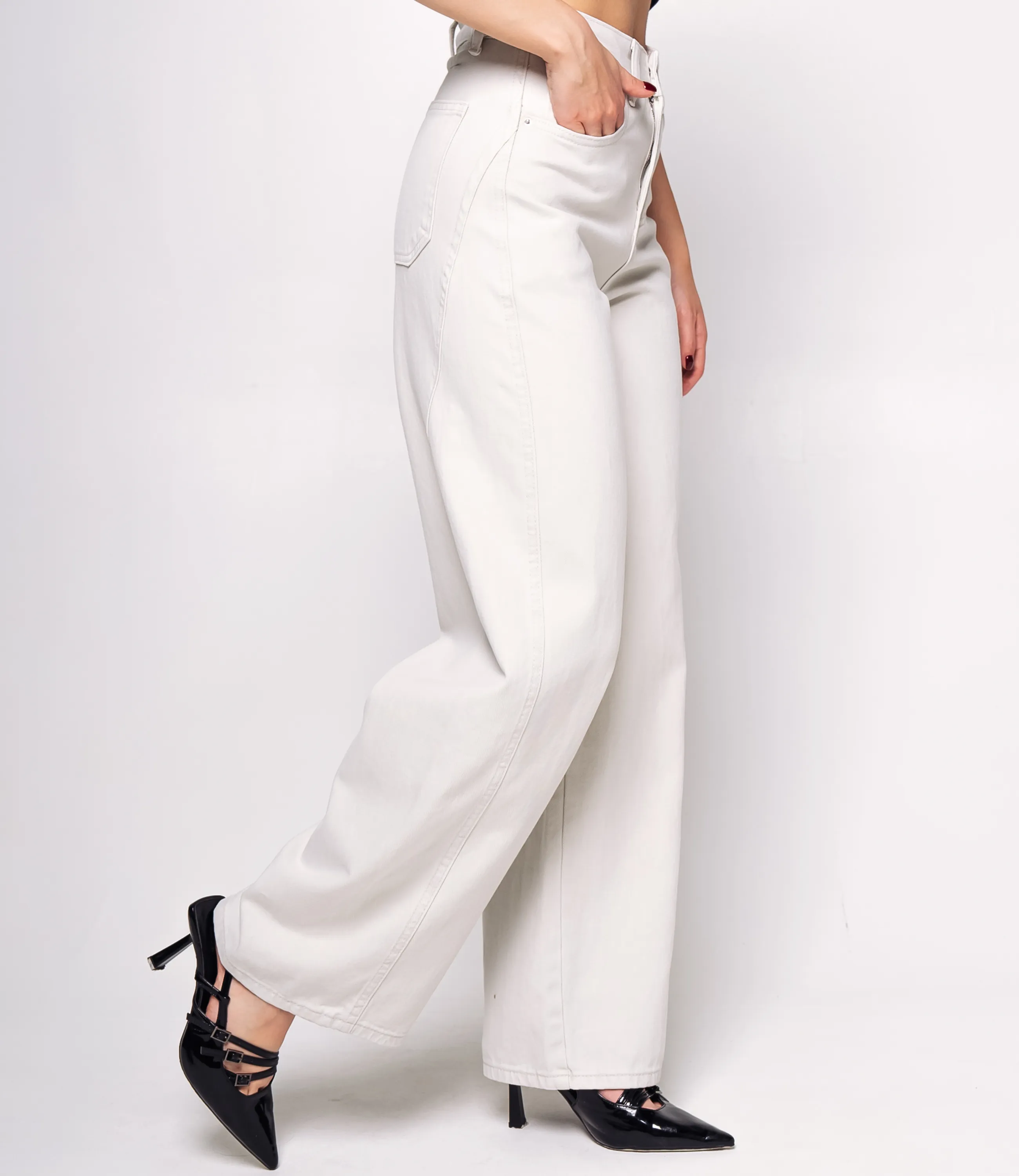 Джинсы #КТ9612, светло-серый - фото 3