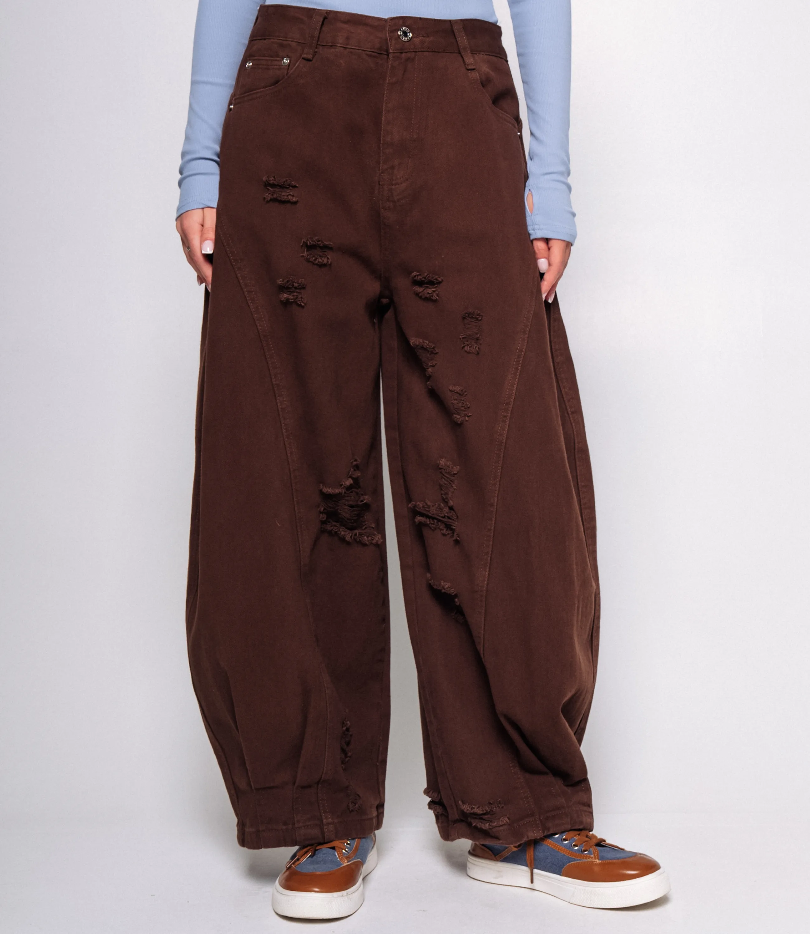 Джинсы #КТ3953 (1), шоколадный - фото 2