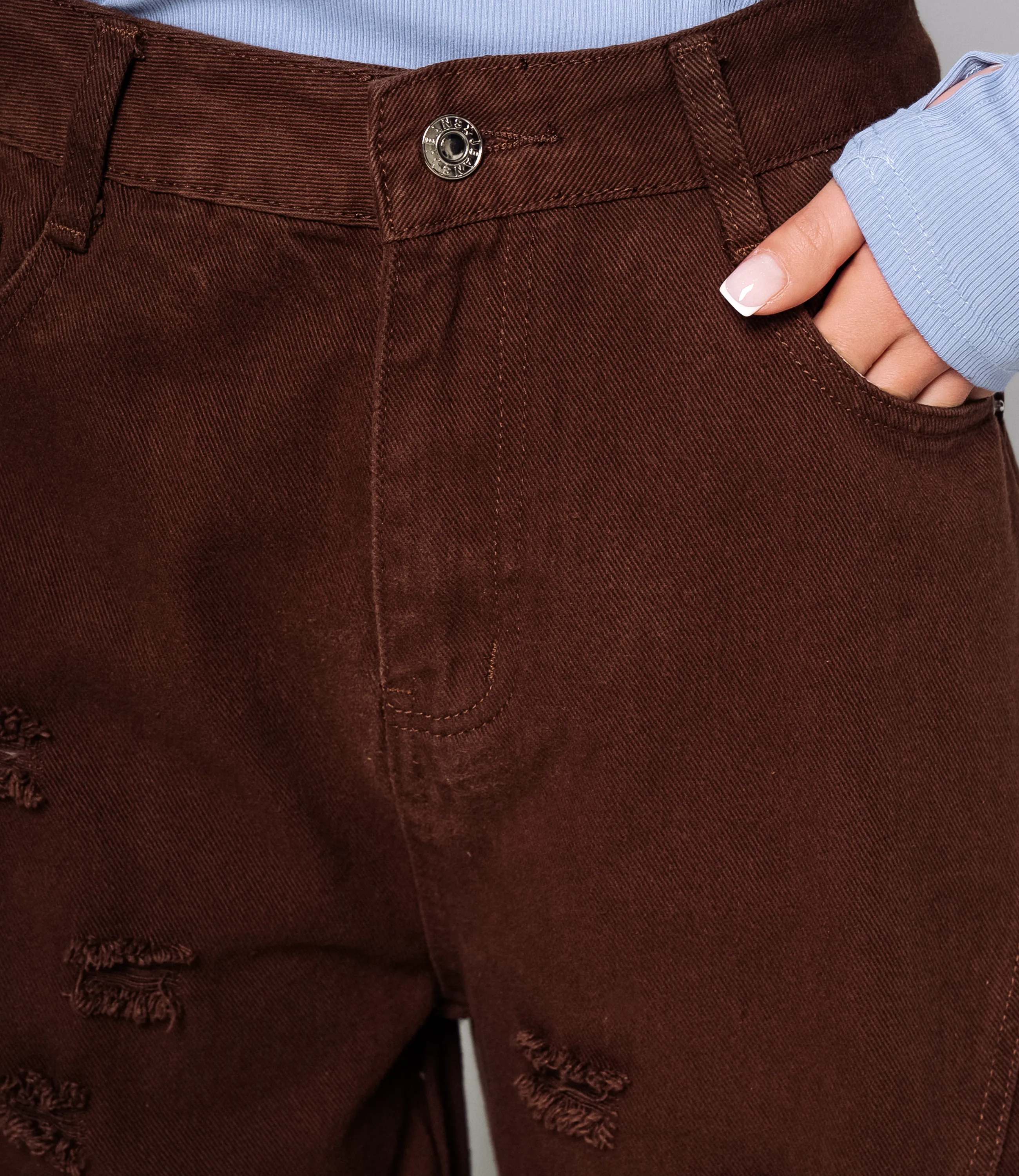 Джинсы #КТ3953 (1), шоколадный - фото 5