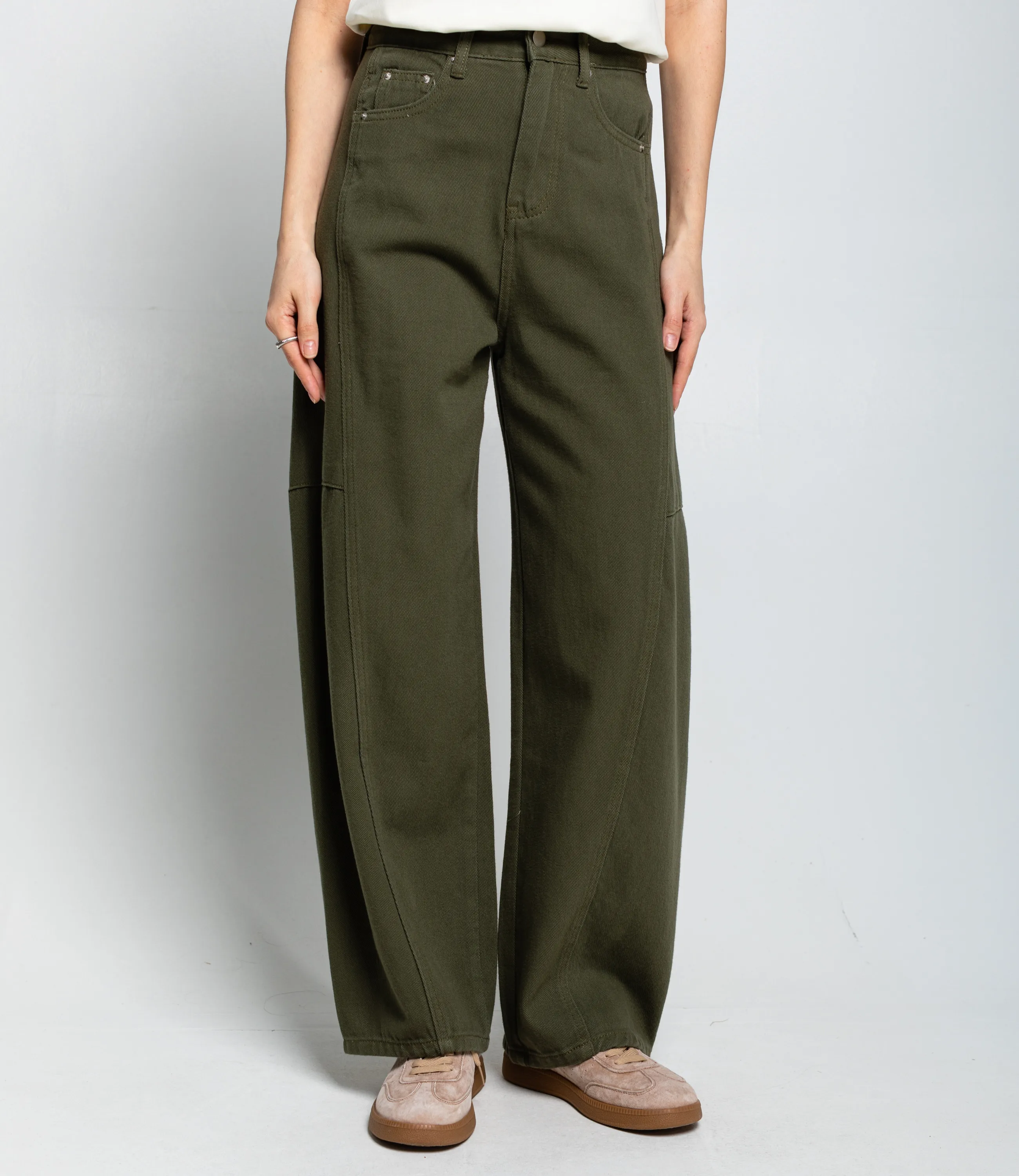 Джинсы #КТ10381, хаки - фото 2