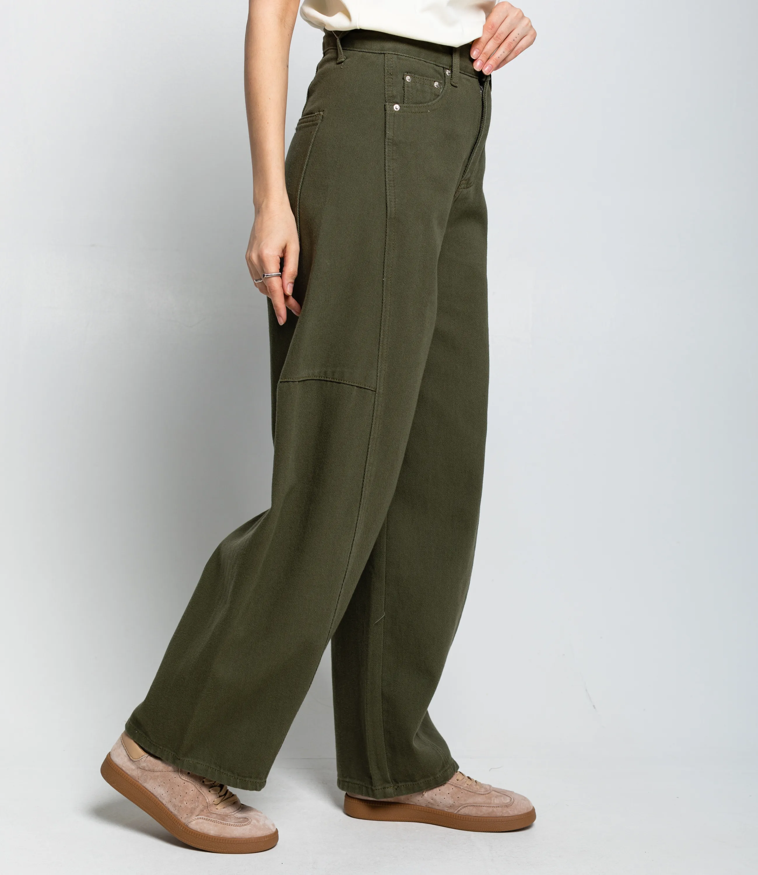 Джинсы #КТ10381, хаки - фото 3