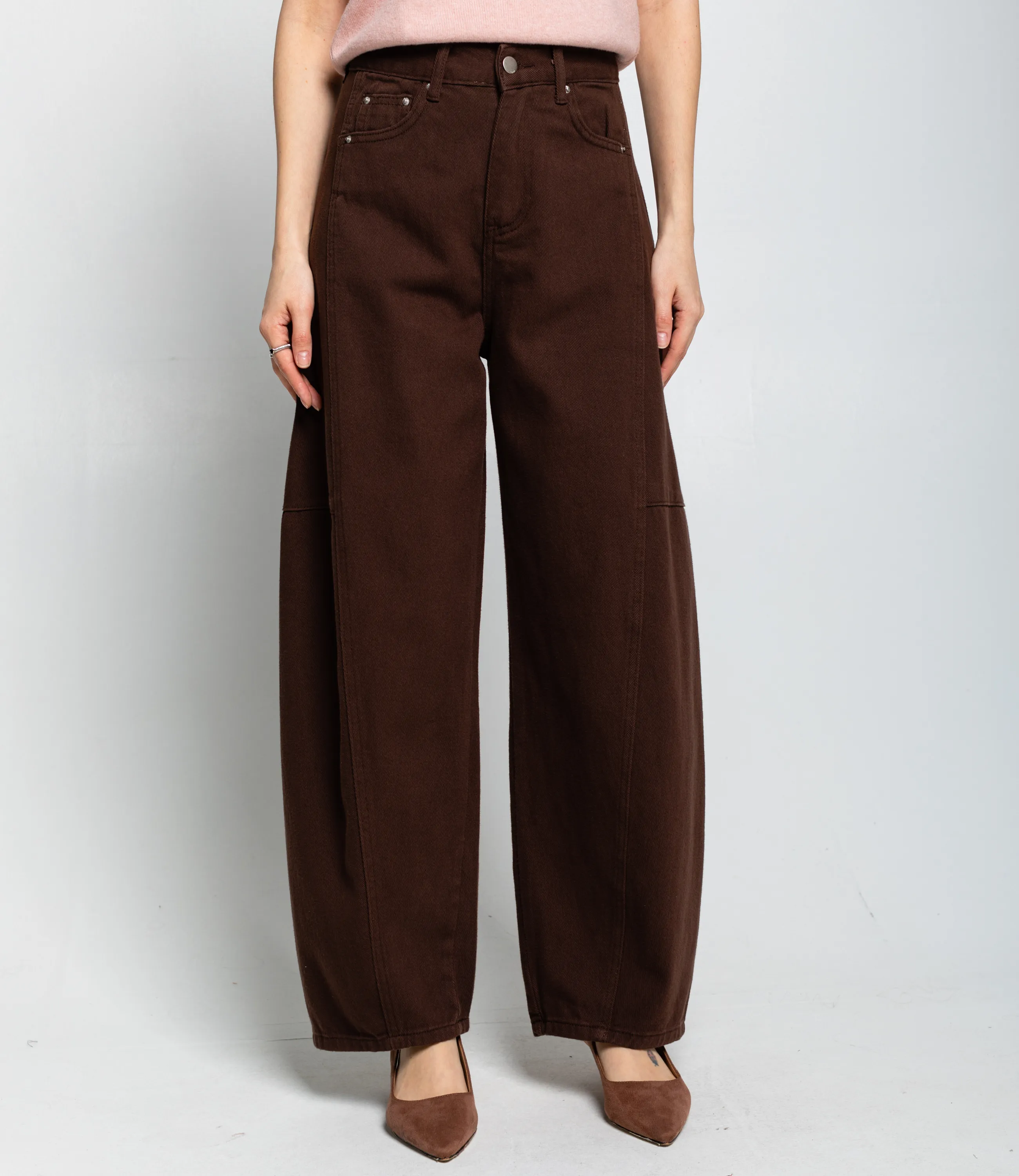 Джинсы #КТ10381, шоколадный - фото 2