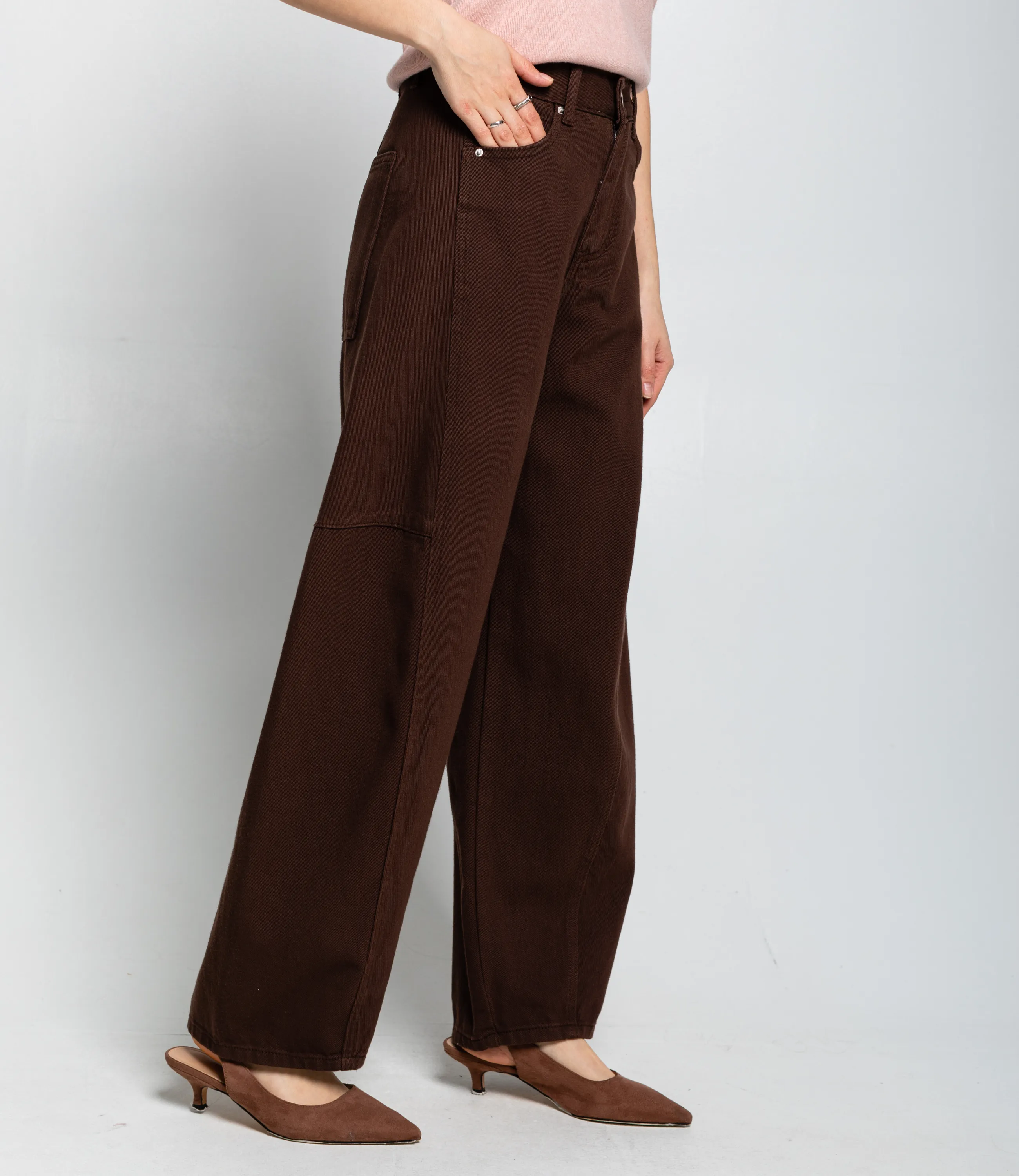 Джинсы #КТ10381, шоколадный - фото 3