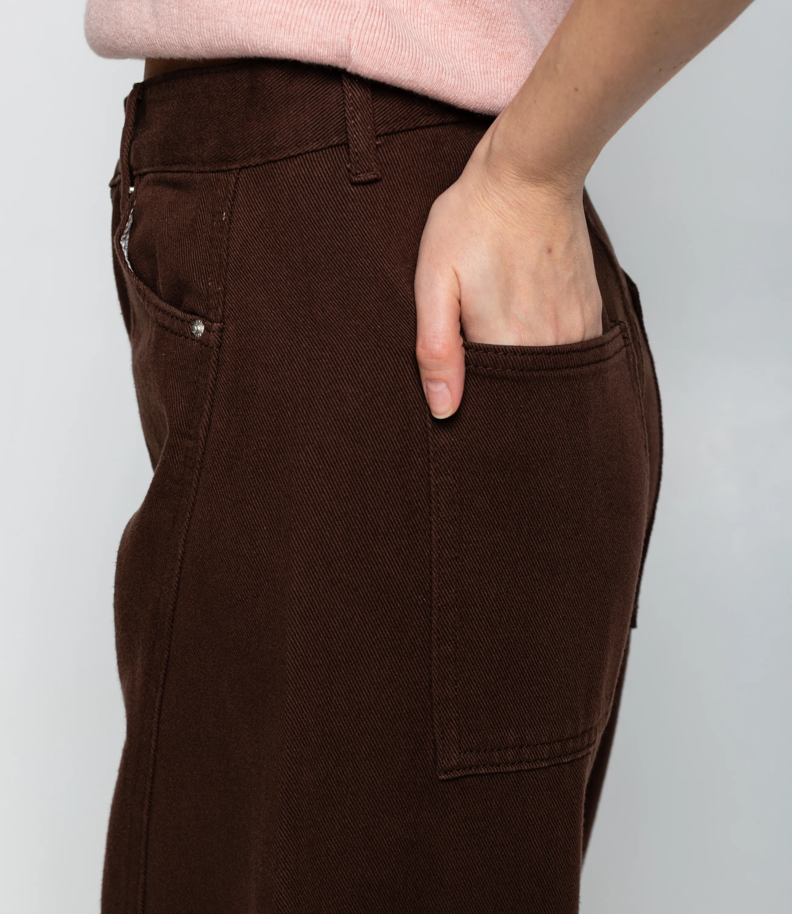 Джинсы #КТ10381, шоколадный - фото 5