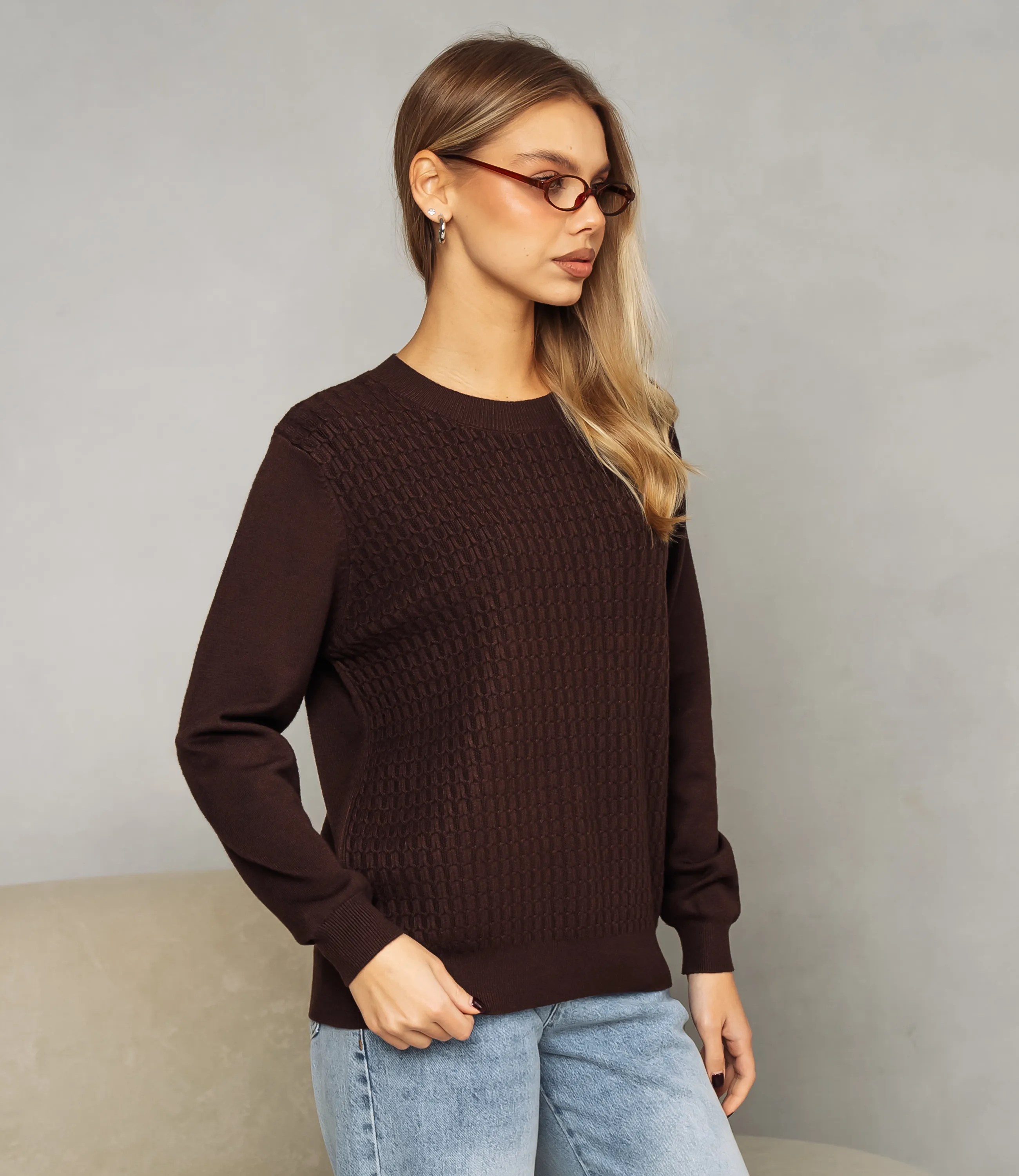 Джемпер #КТ24069, шоколадный - фото 2