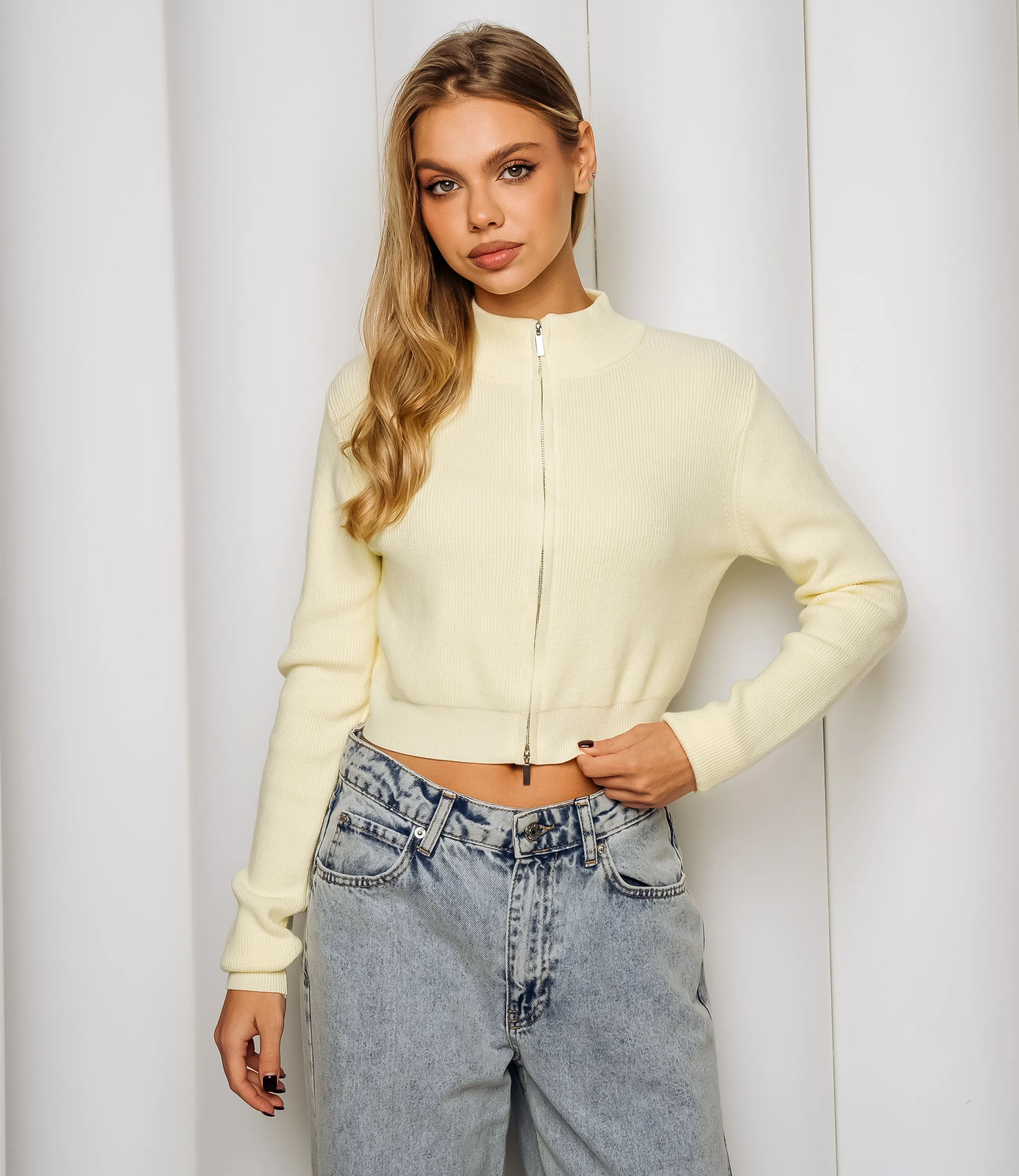 Джемпер #КТ121 (8), светло-жёлтый - фото 1