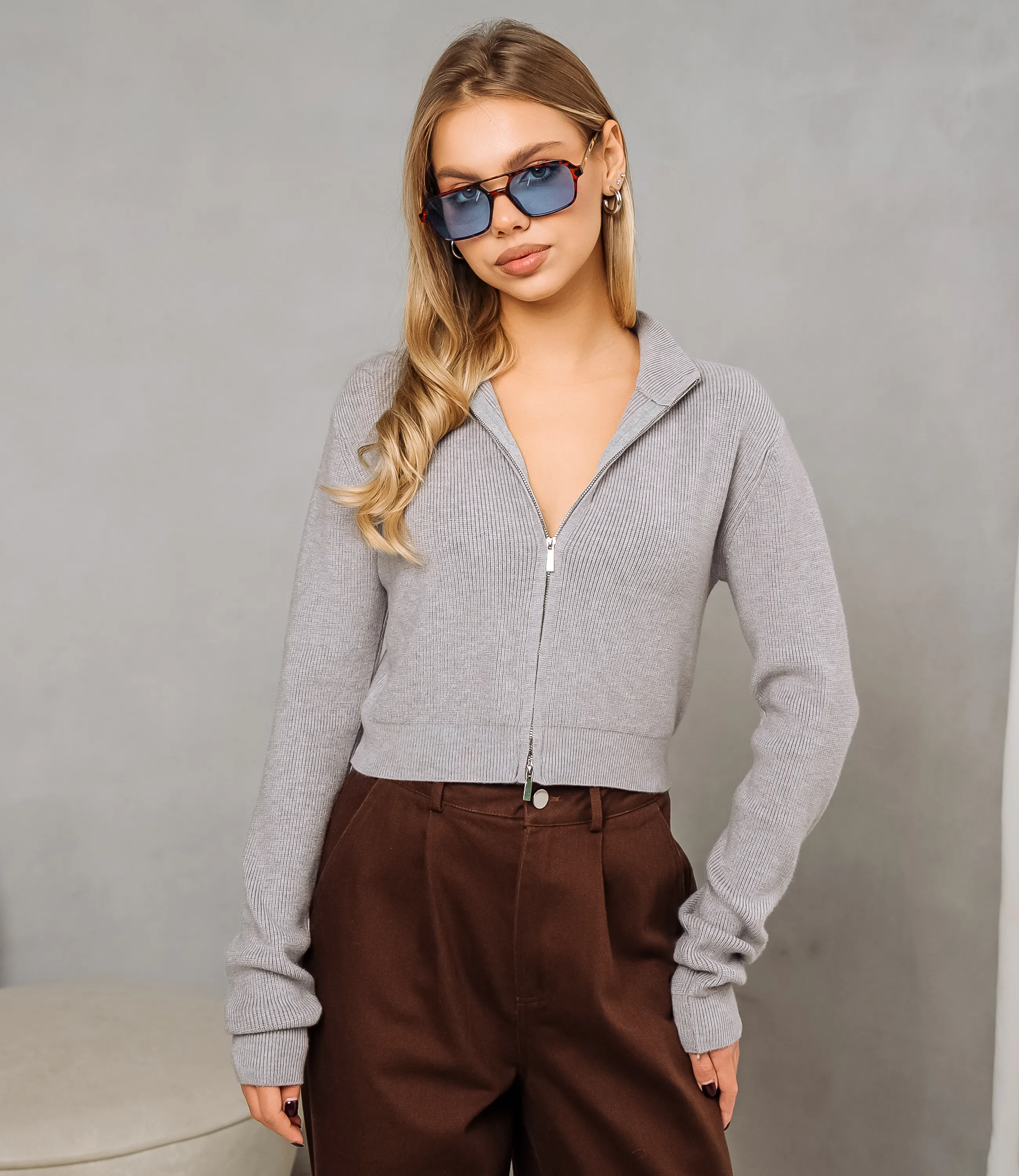 Джемпер #КТ121 (8), серый - фото 1