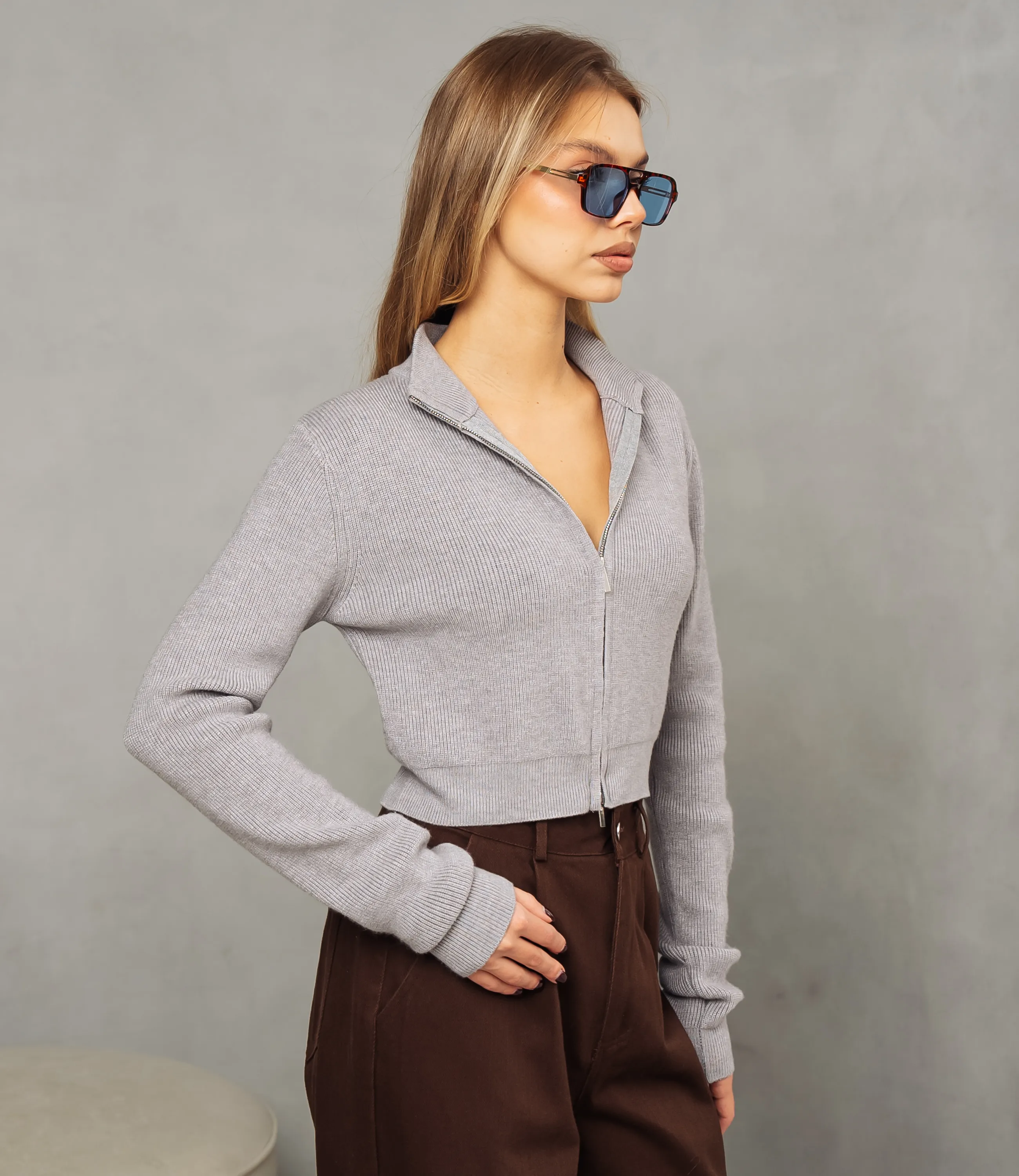 Джемпер #КТ121 (8), серый - фото 2