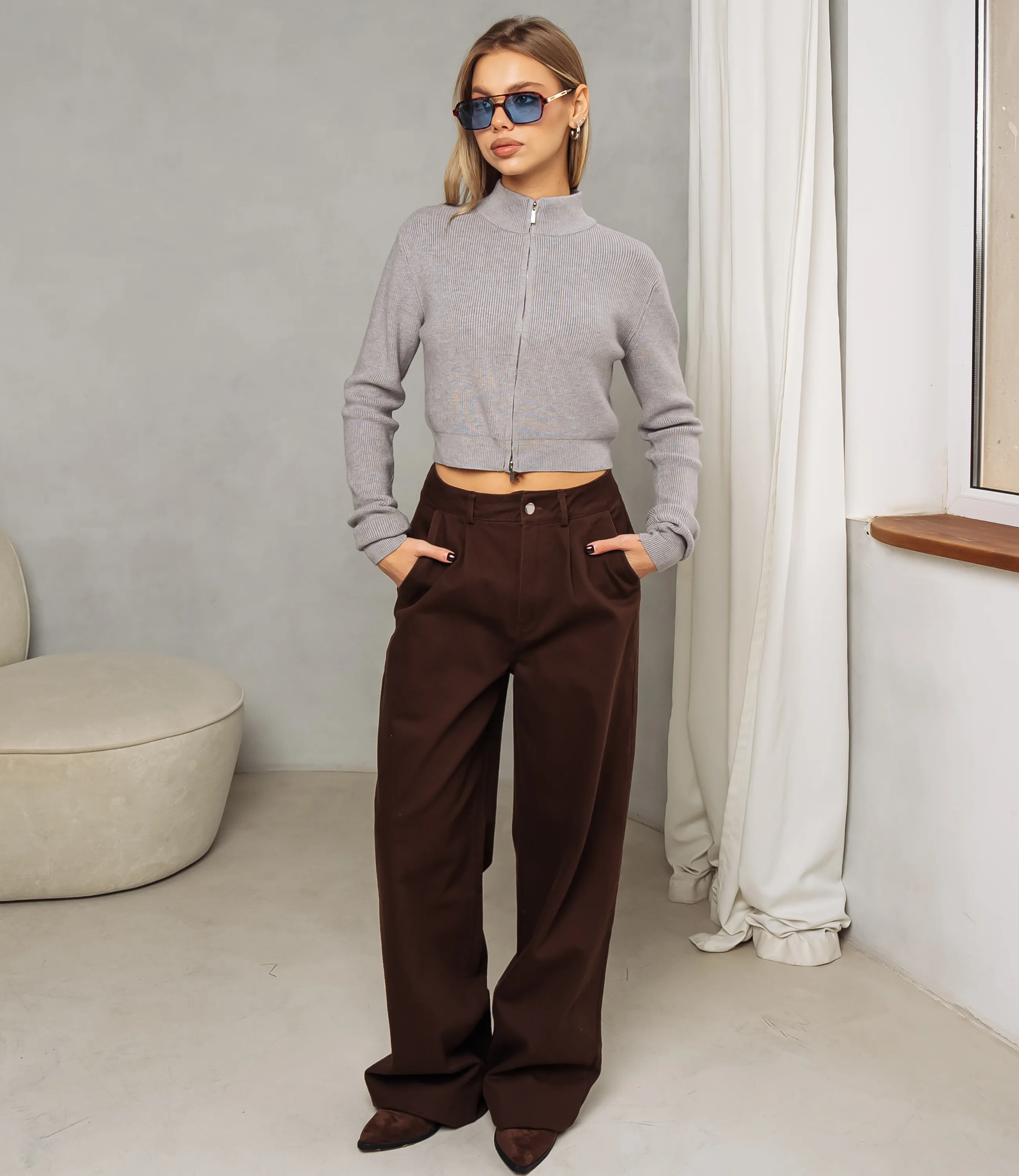 Джемпер #КТ121 (8), серый - фото 4