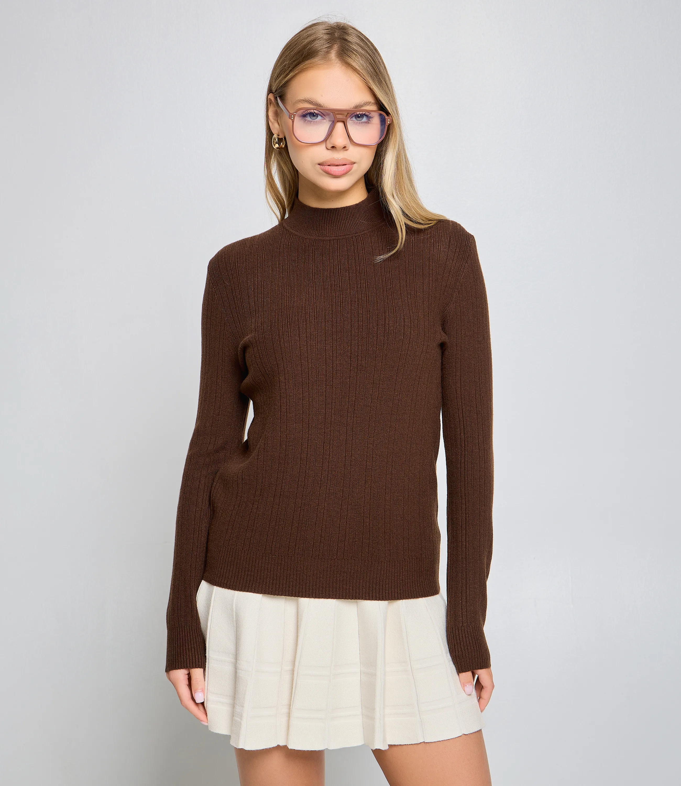 Водолазка #КТ9022 (1), шоколадный - фото 1