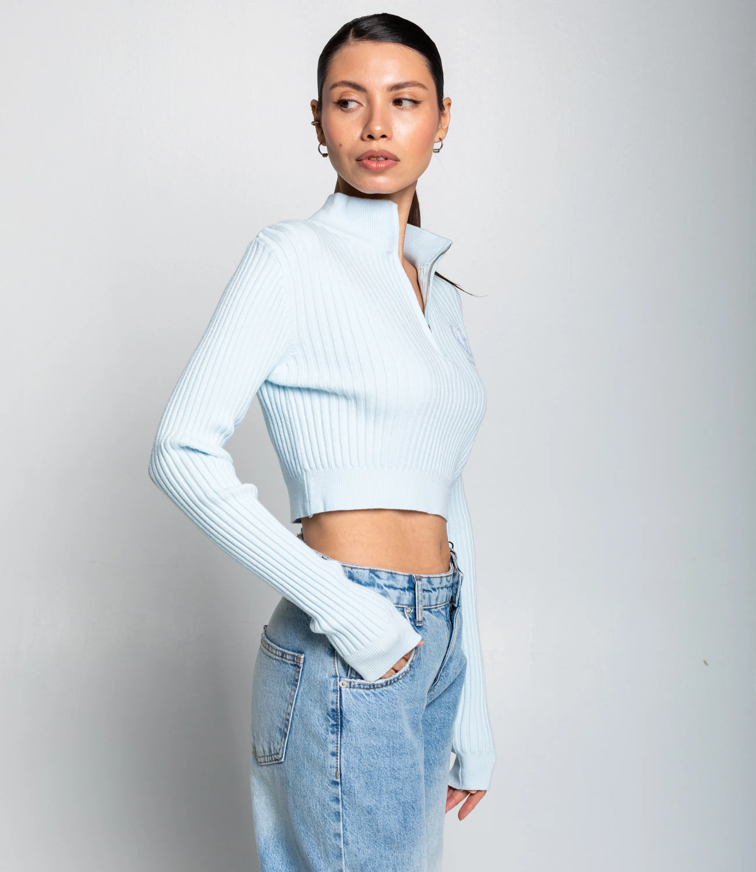 Джемпер #КТ1228, голубой - фото 2