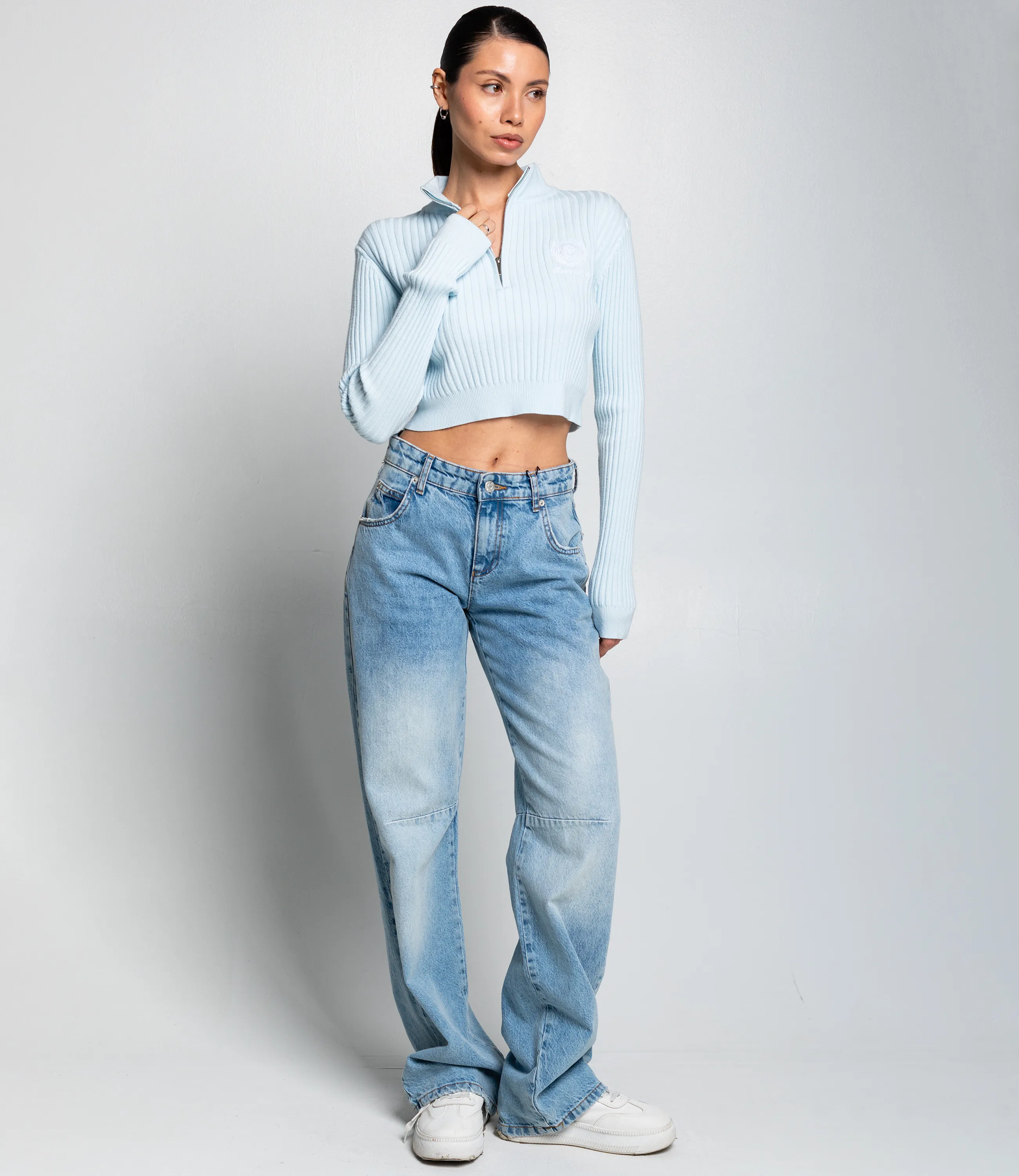 Джемпер #КТ1228, голубой - фото 4