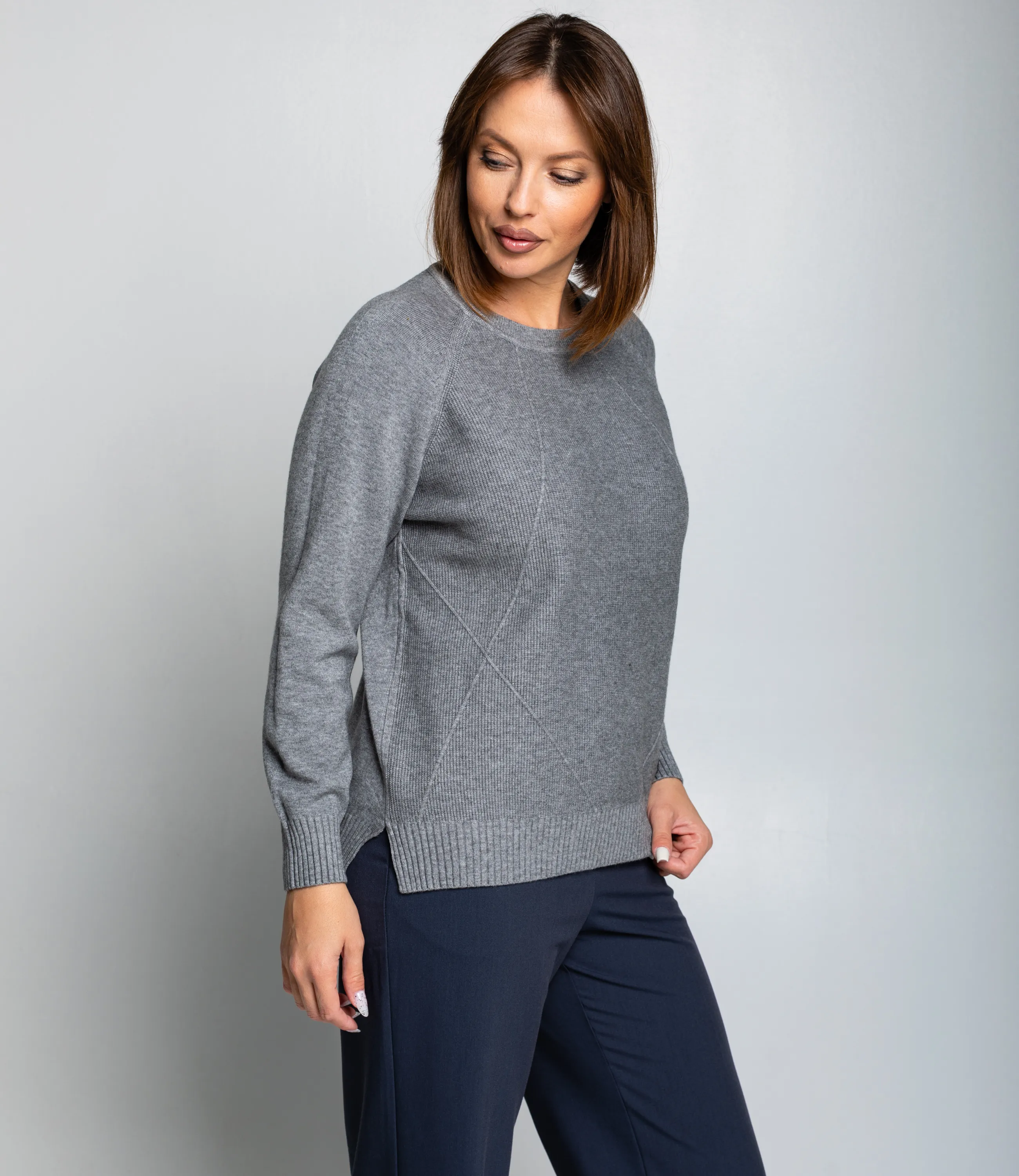 Джемпер #КТ8066, серый - фото 2