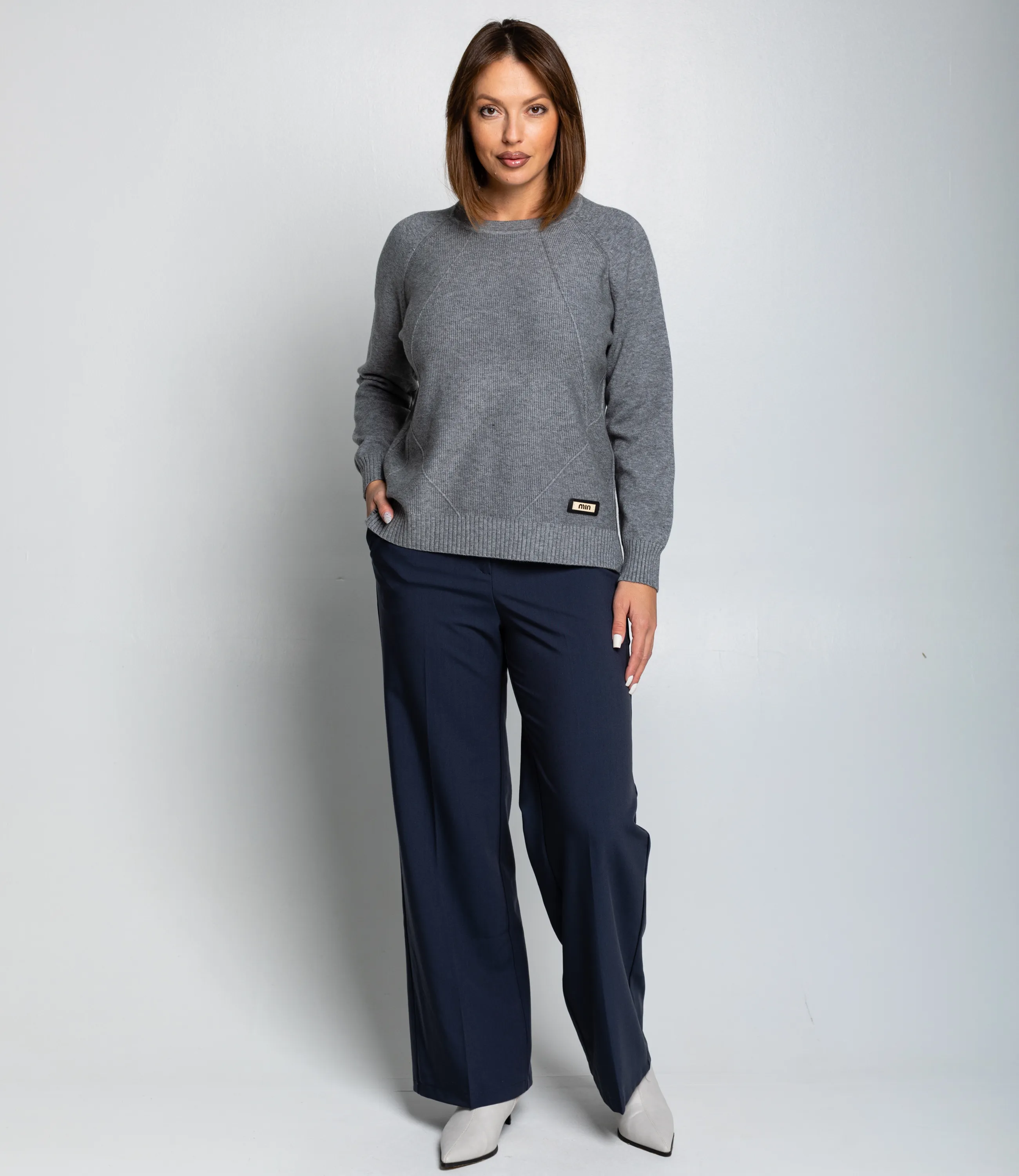 Джемпер #КТ8066, серый - фото 4