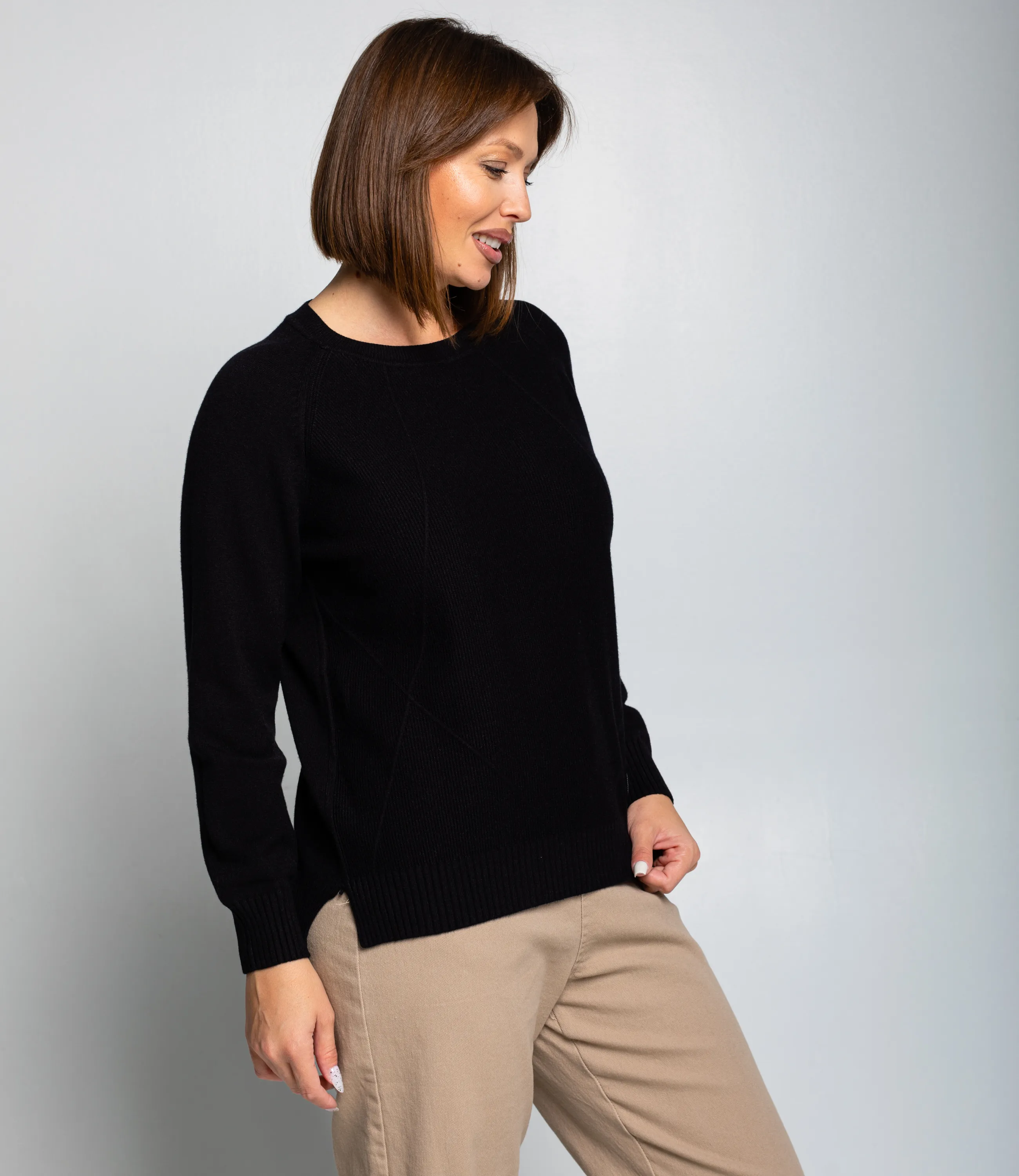 Джемпер #КТ8066, чёрный - фото 2