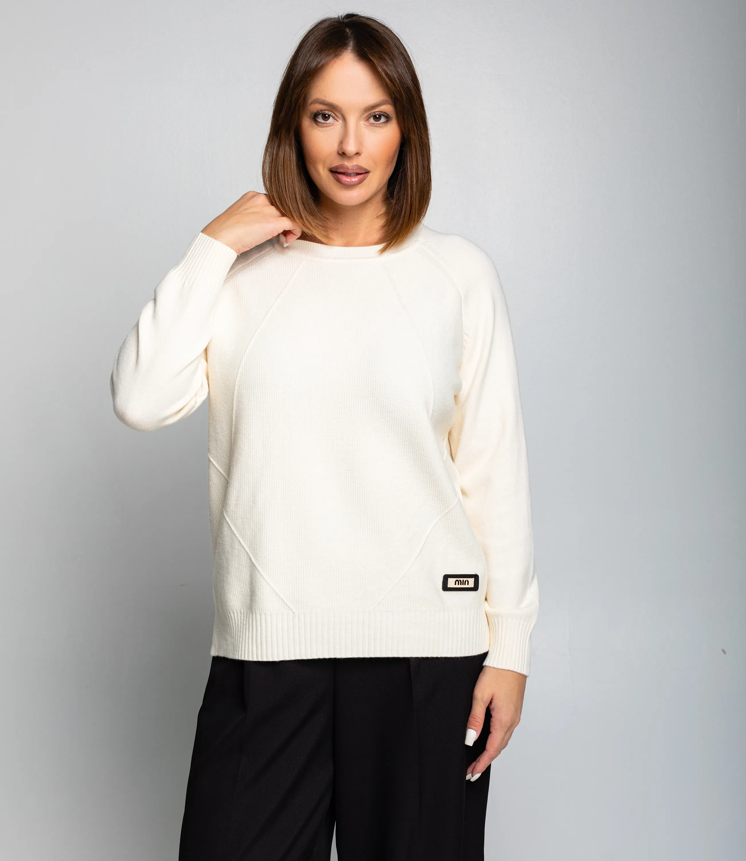 Джемпер #КТ8066, кремовый - фото 1