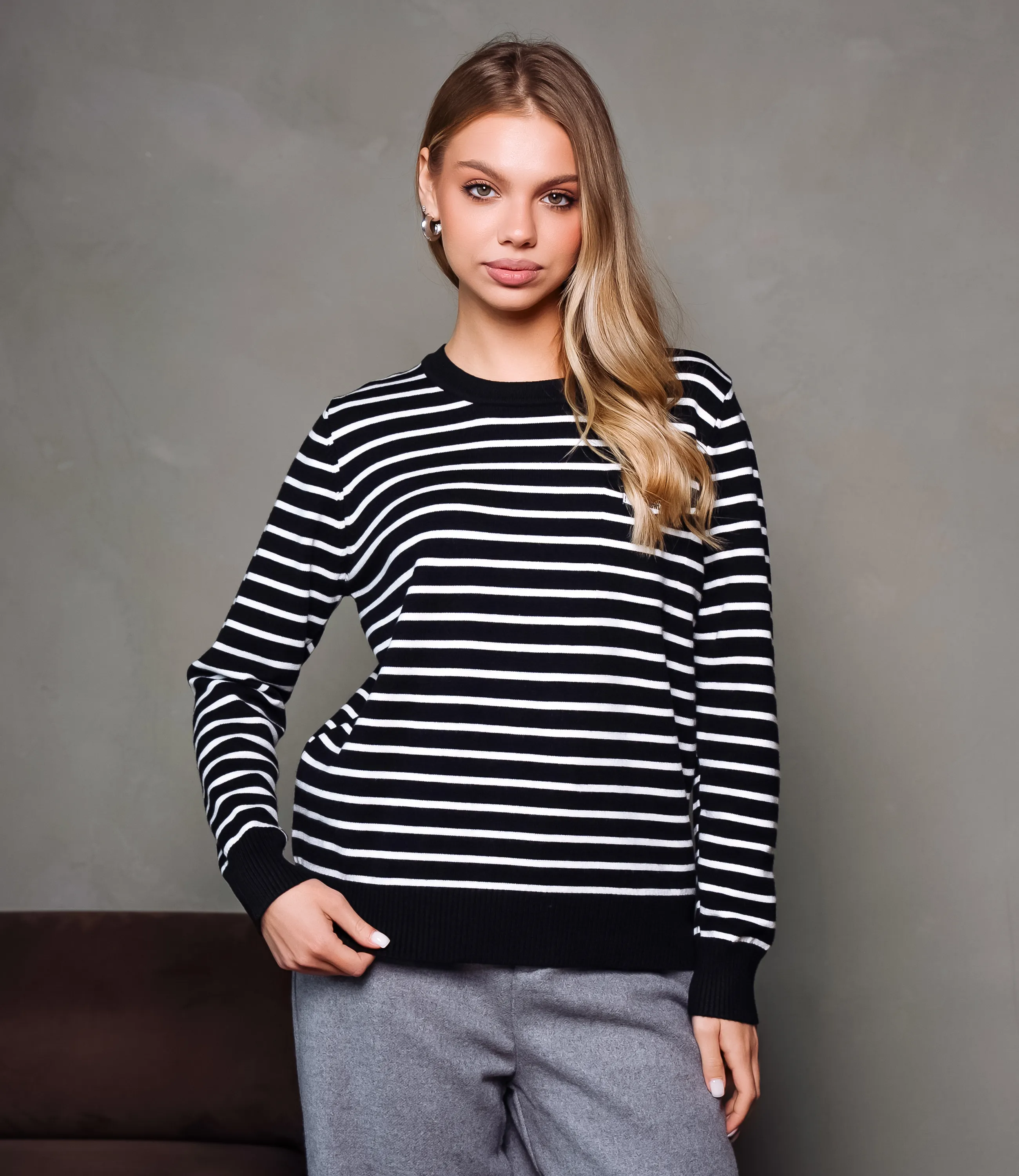 Джемпер #КТ712, чёрный - фото 1