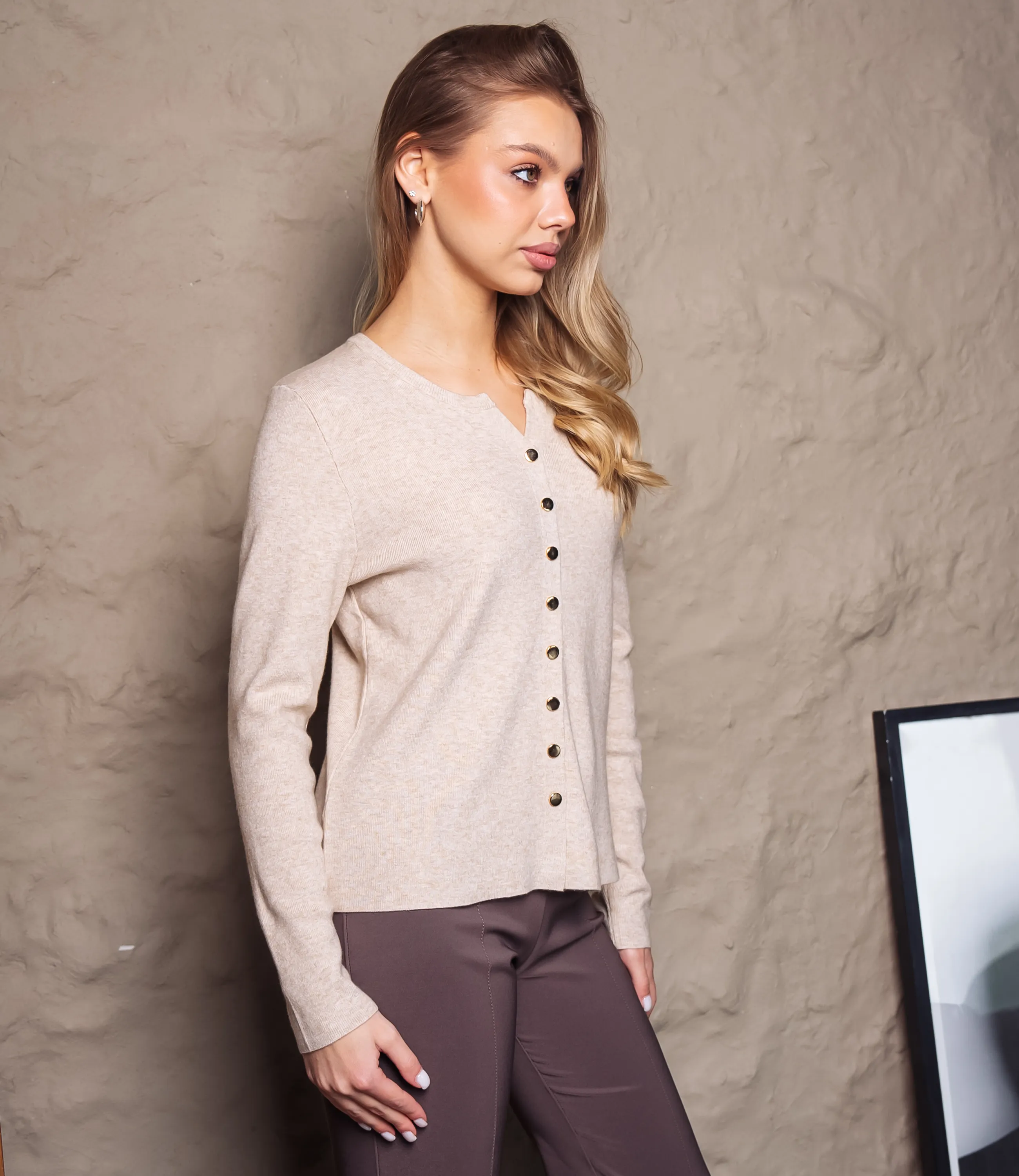 Кардиган #КТ9055 (2), бежевый - фото 2