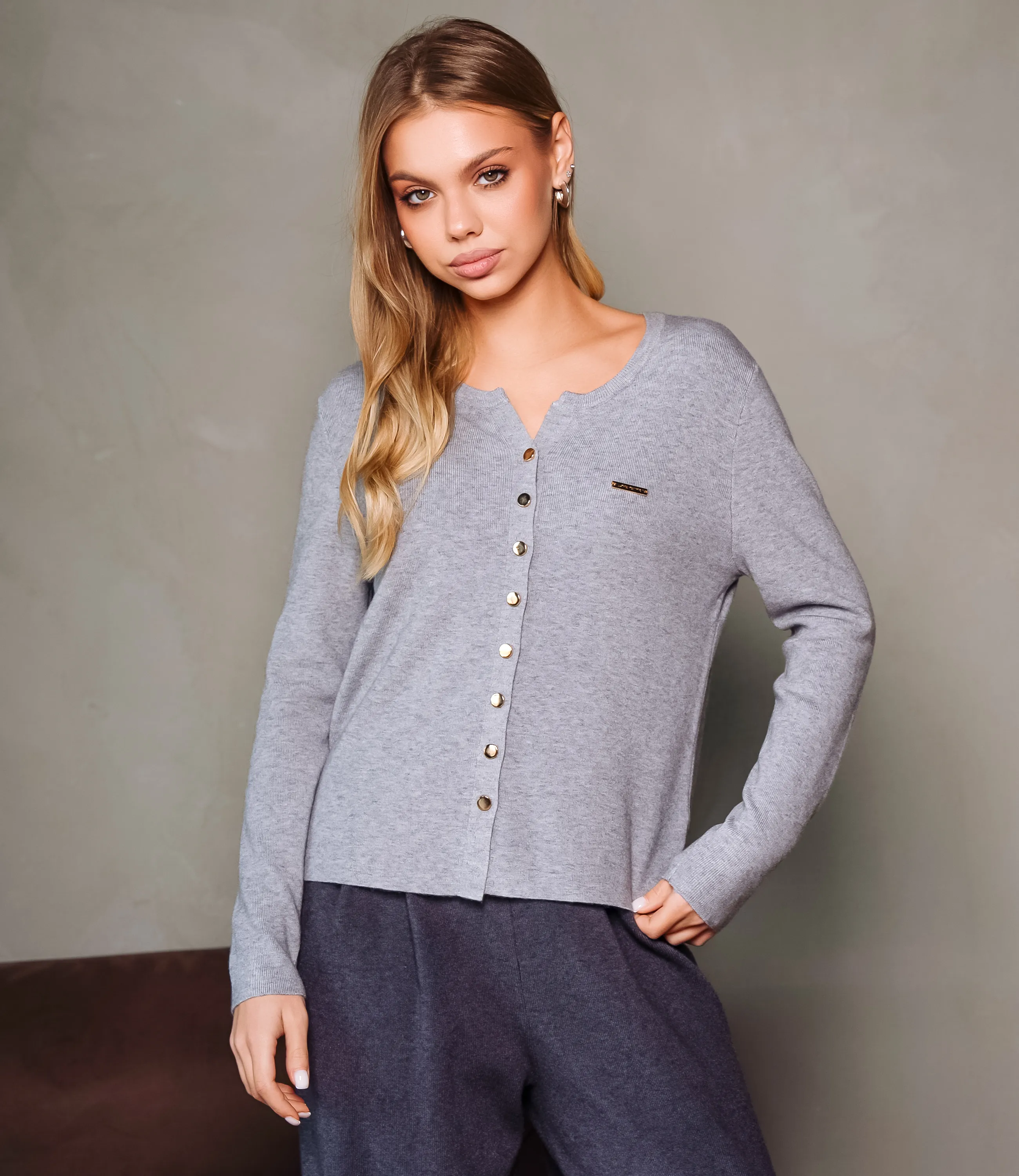 Кардиган #КТ9055 (2), серый - фото 1