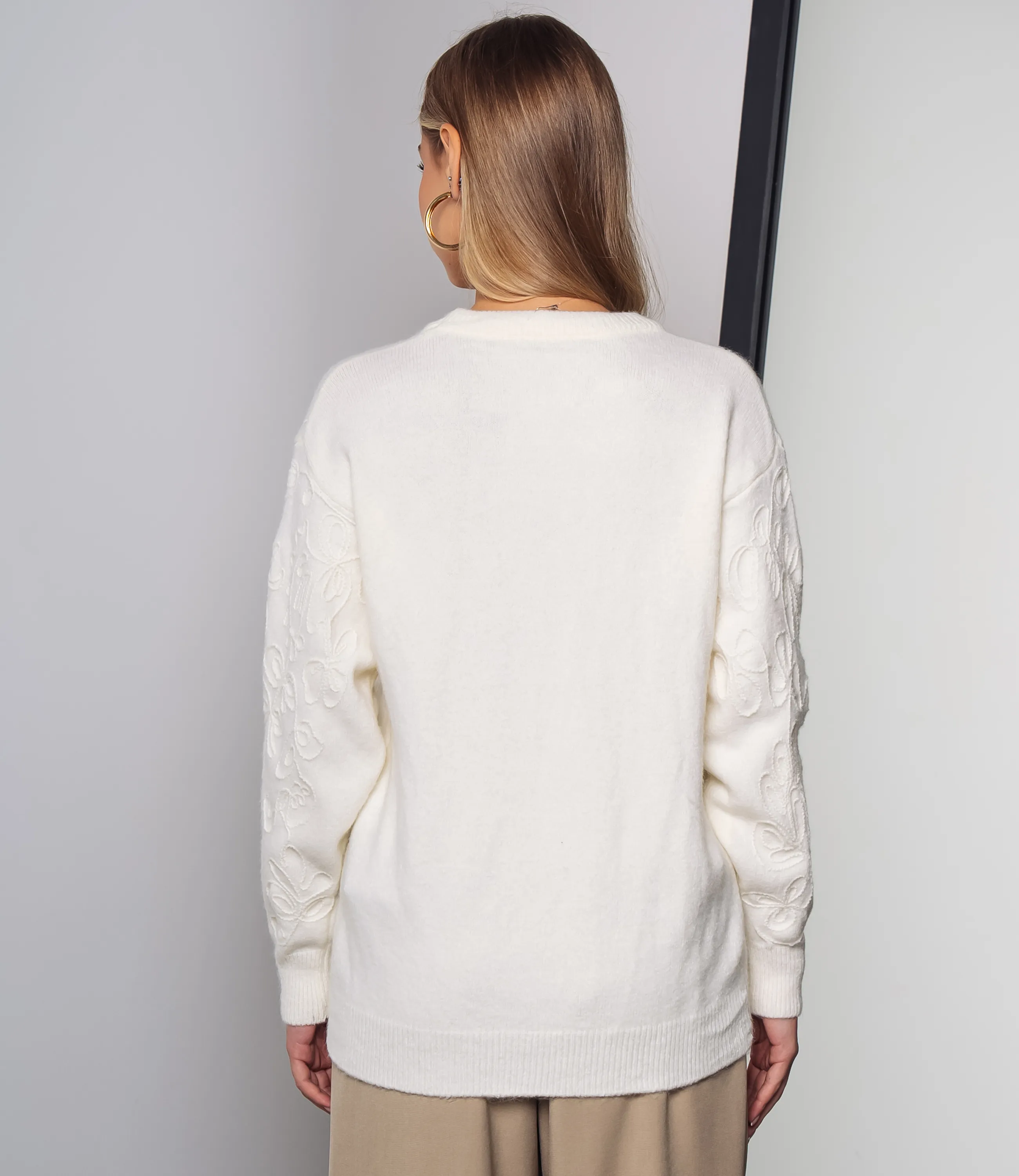 Джемпер #КТ818 (6), молочный - фото 3