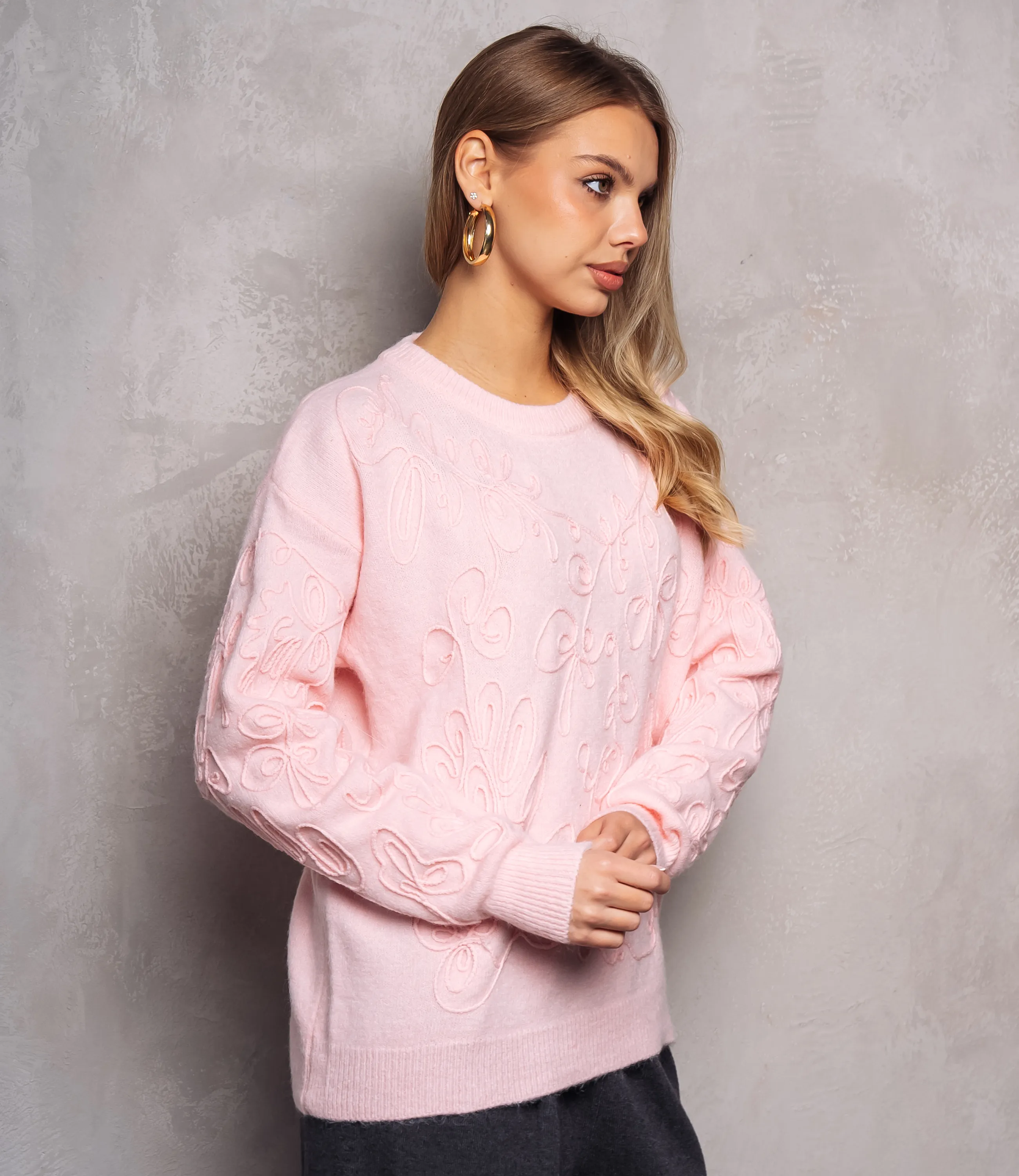Джемпер #КТ818 (6), розовый - фото 2