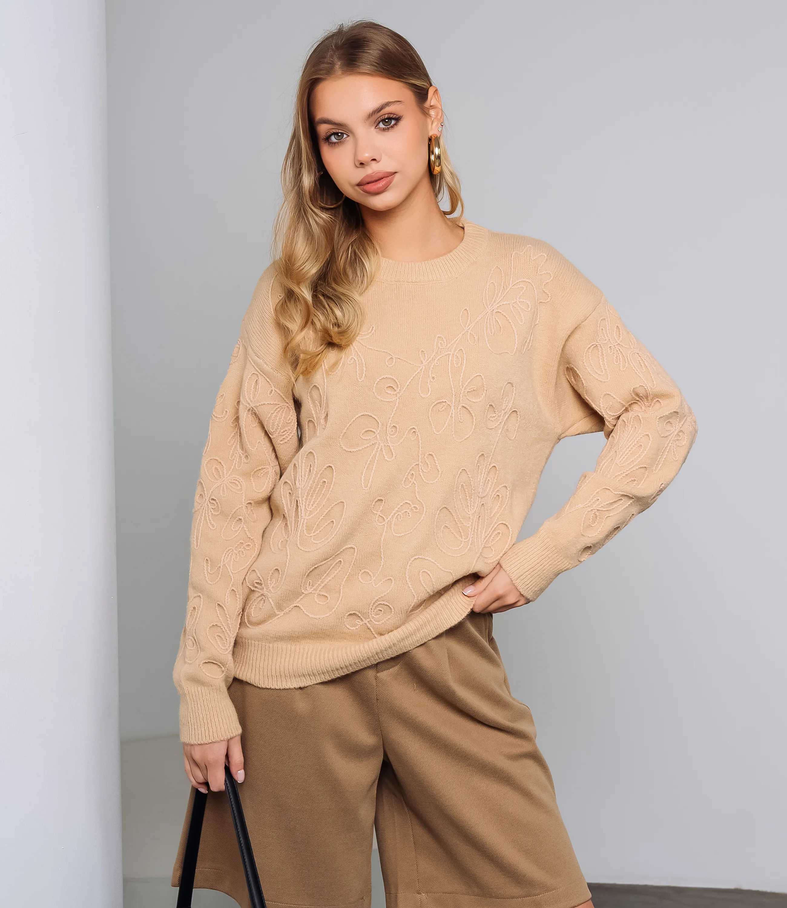 Джемпер #КТ818 (6), бежевый - фото 1