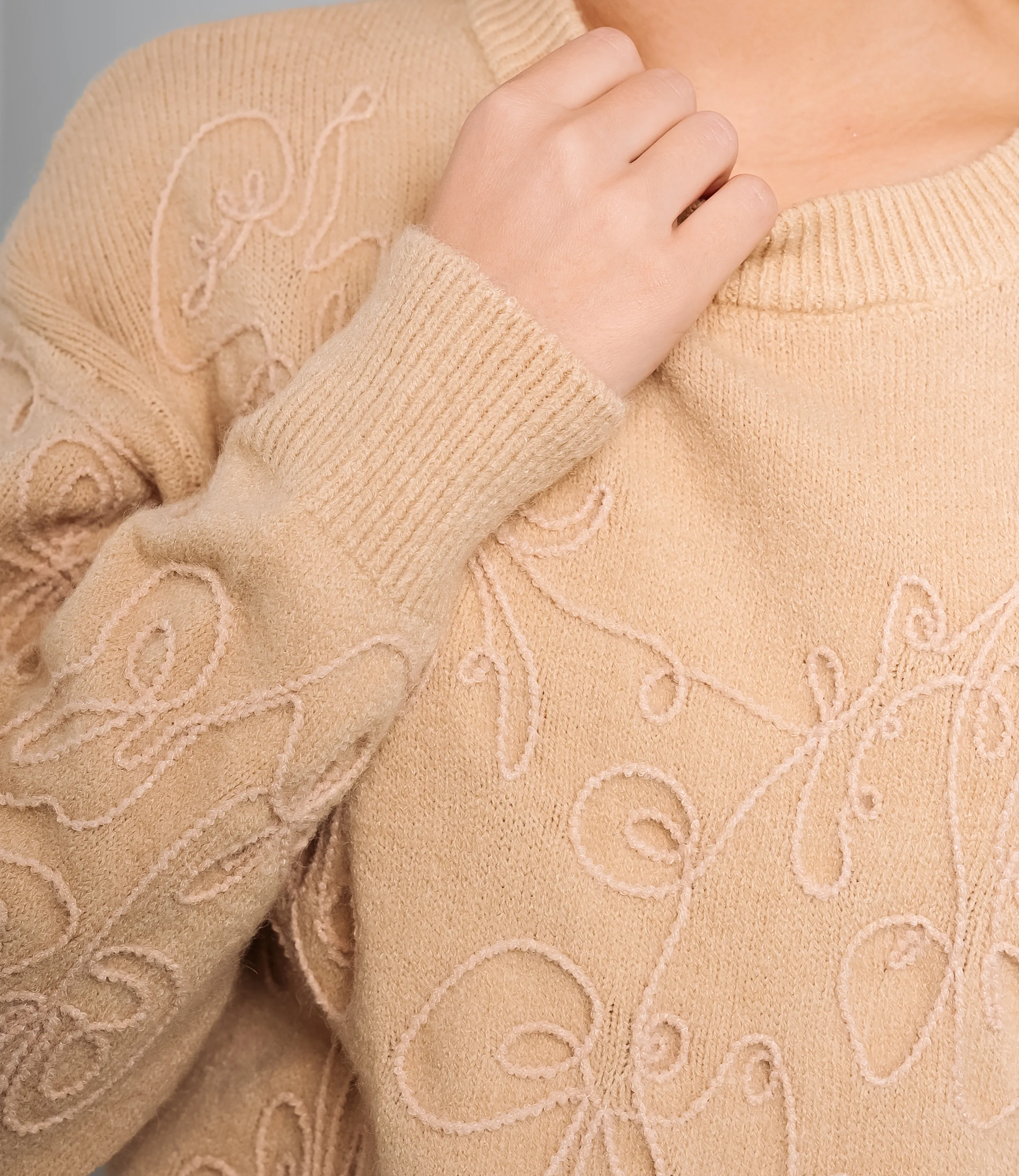 Джемпер #КТ818 (6), бежевый - фото 5