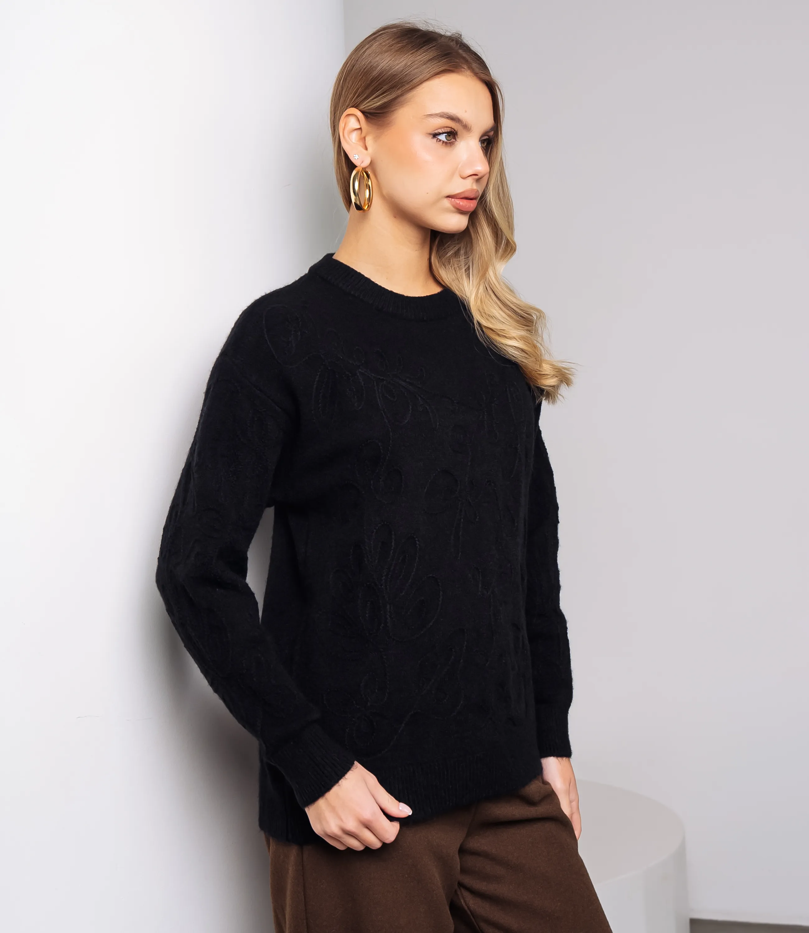 Джемпер #КТ818 (6), чёрный - фото 2