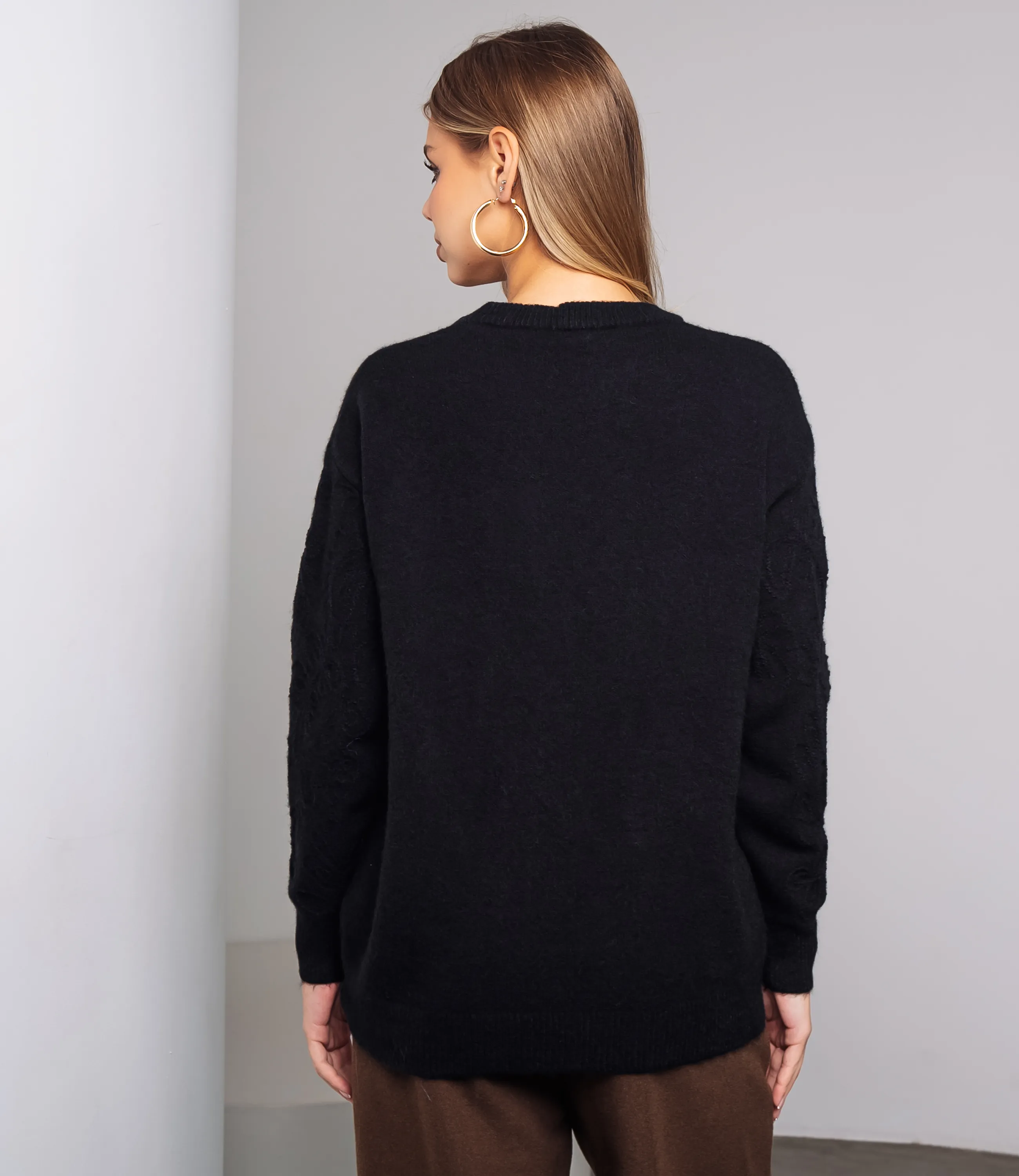 Джемпер #КТ818 (6), чёрный - фото 3