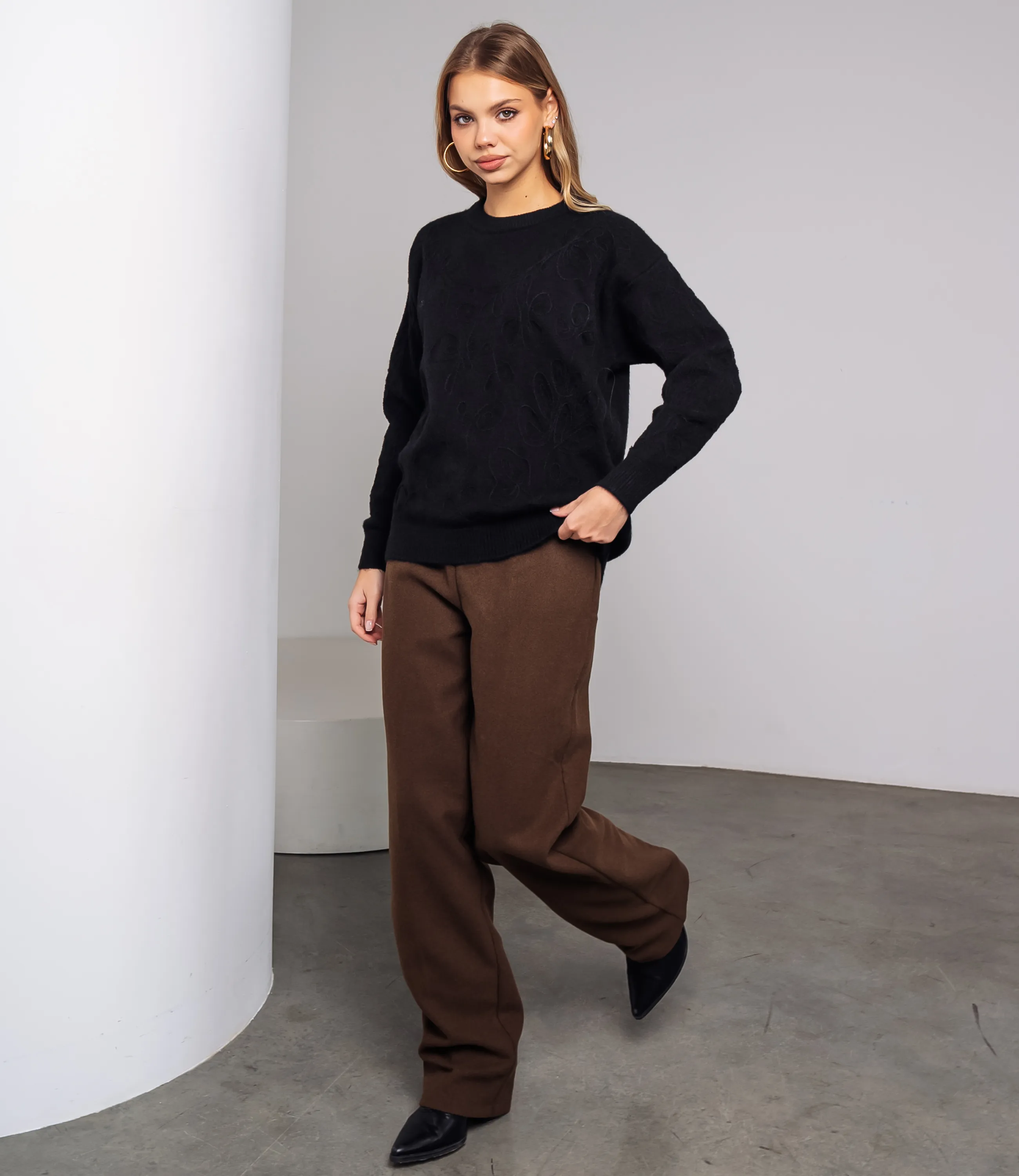 Джемпер #КТ818 (6), чёрный - фото 4