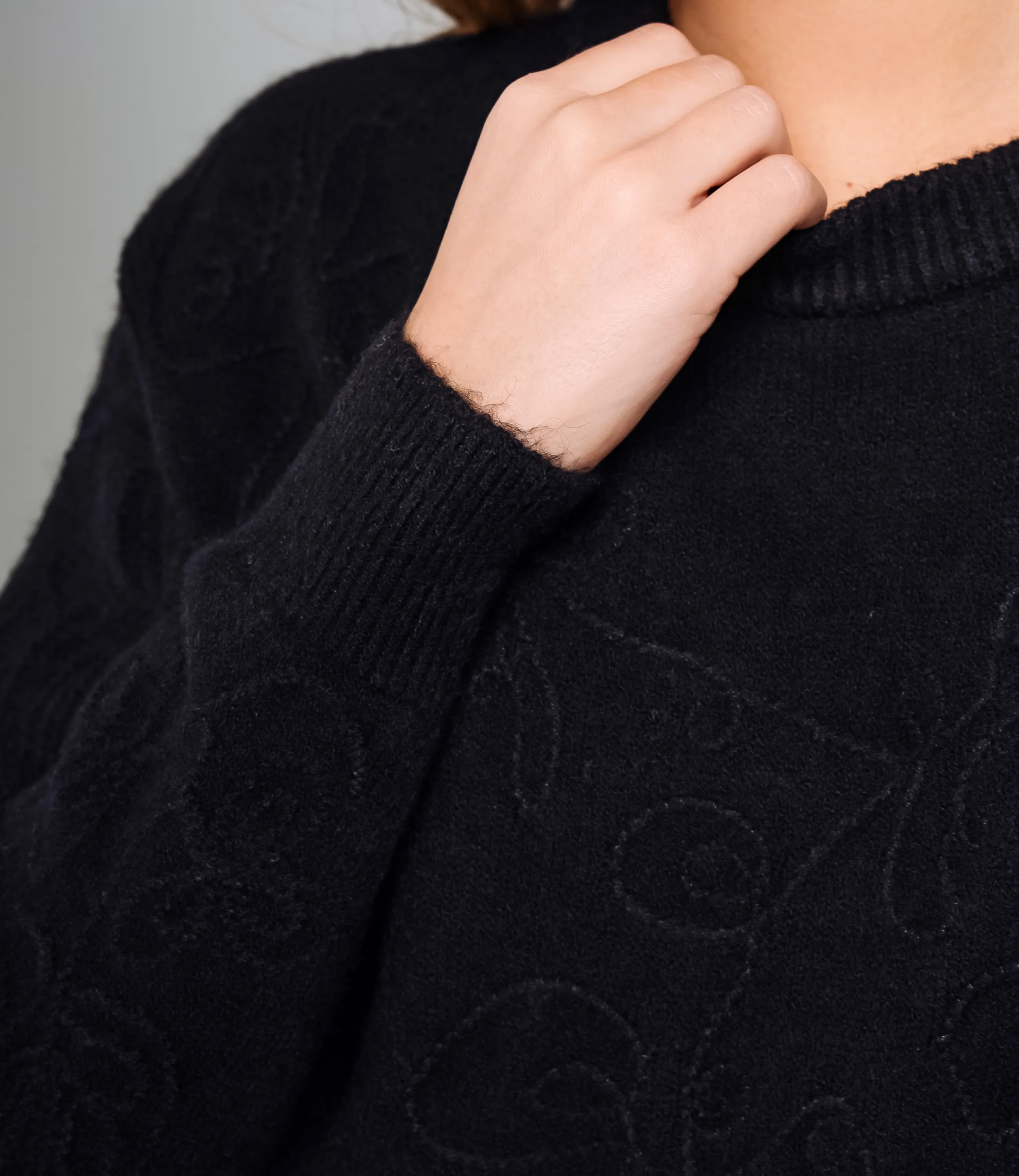 Джемпер #КТ818 (6), чёрный - фото 5