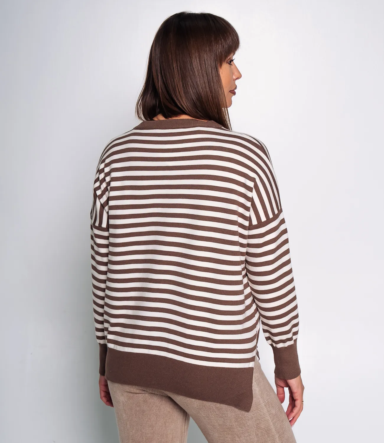 Джемпер #КТ8650, коричневый - фото 3