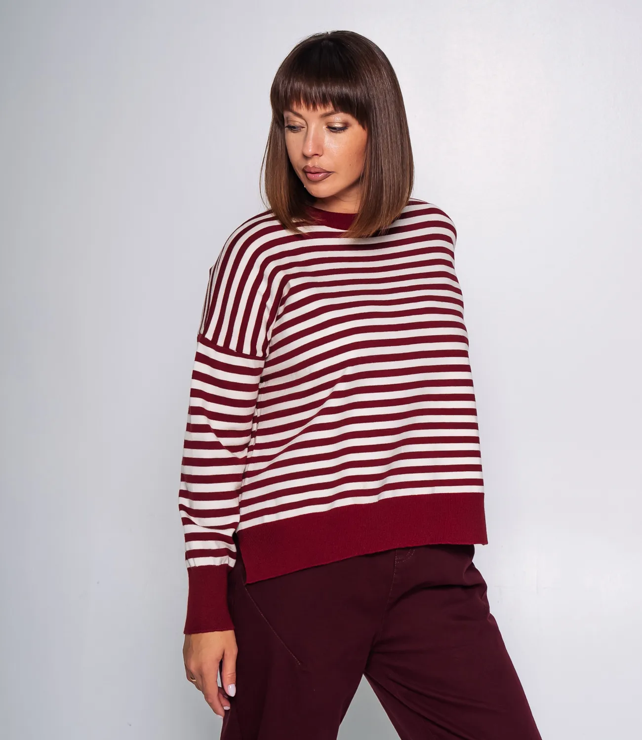 Джемпер #КТ8650, бордовый - фото 2