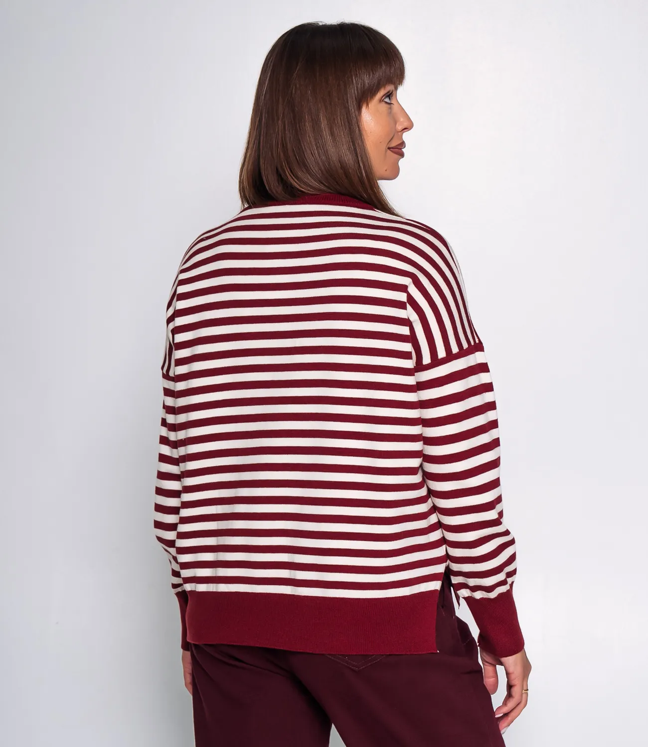 Джемпер #КТ8650, бордовый - фото 3