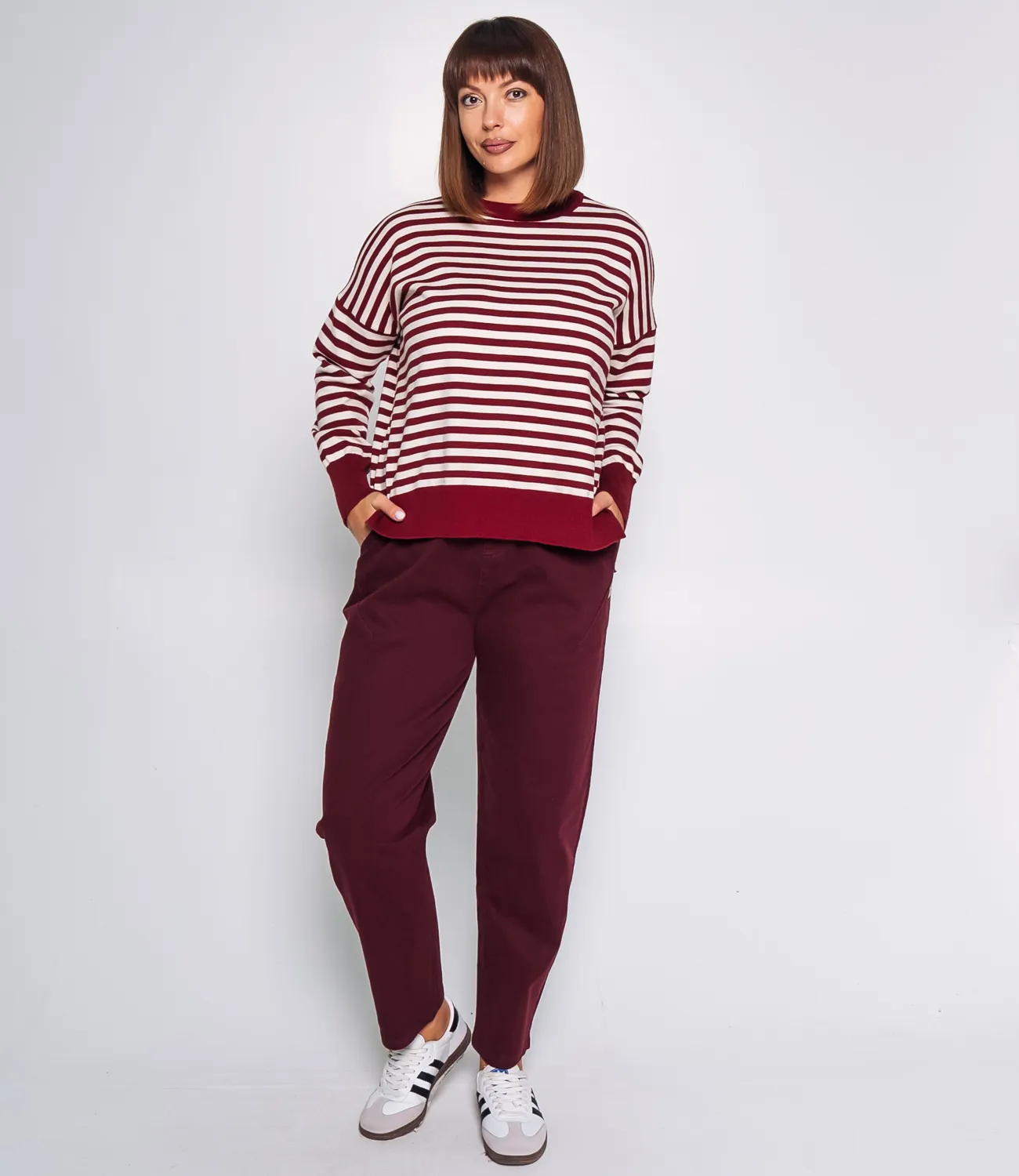 Джемпер #КТ8650, бордовый - фото 4