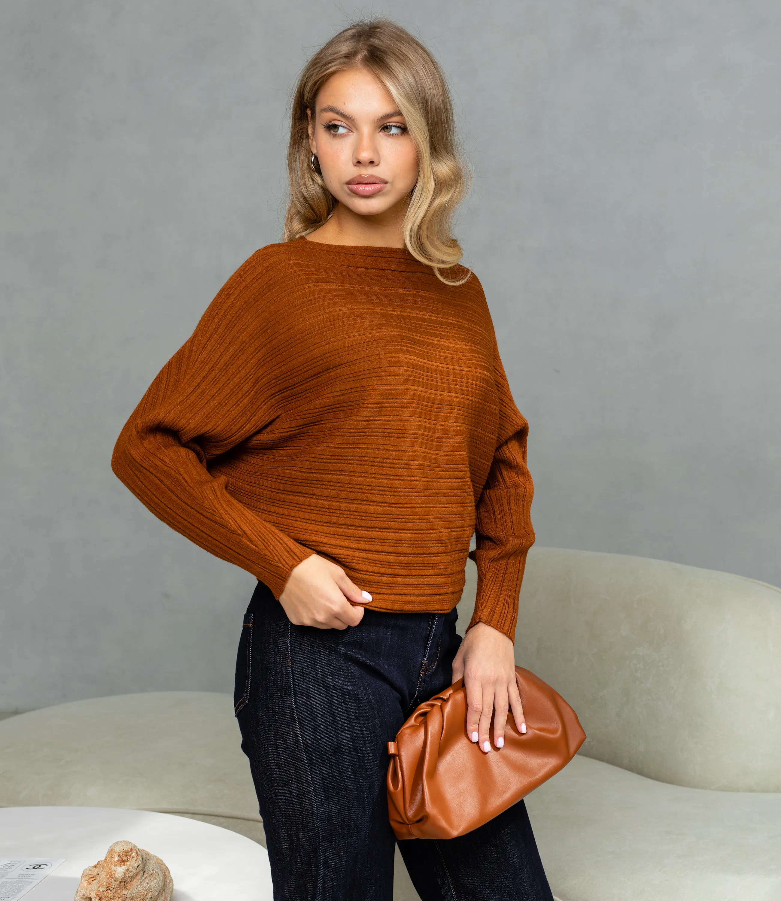 Джемпер #КТ8022 (2), терракотовый - фото 2