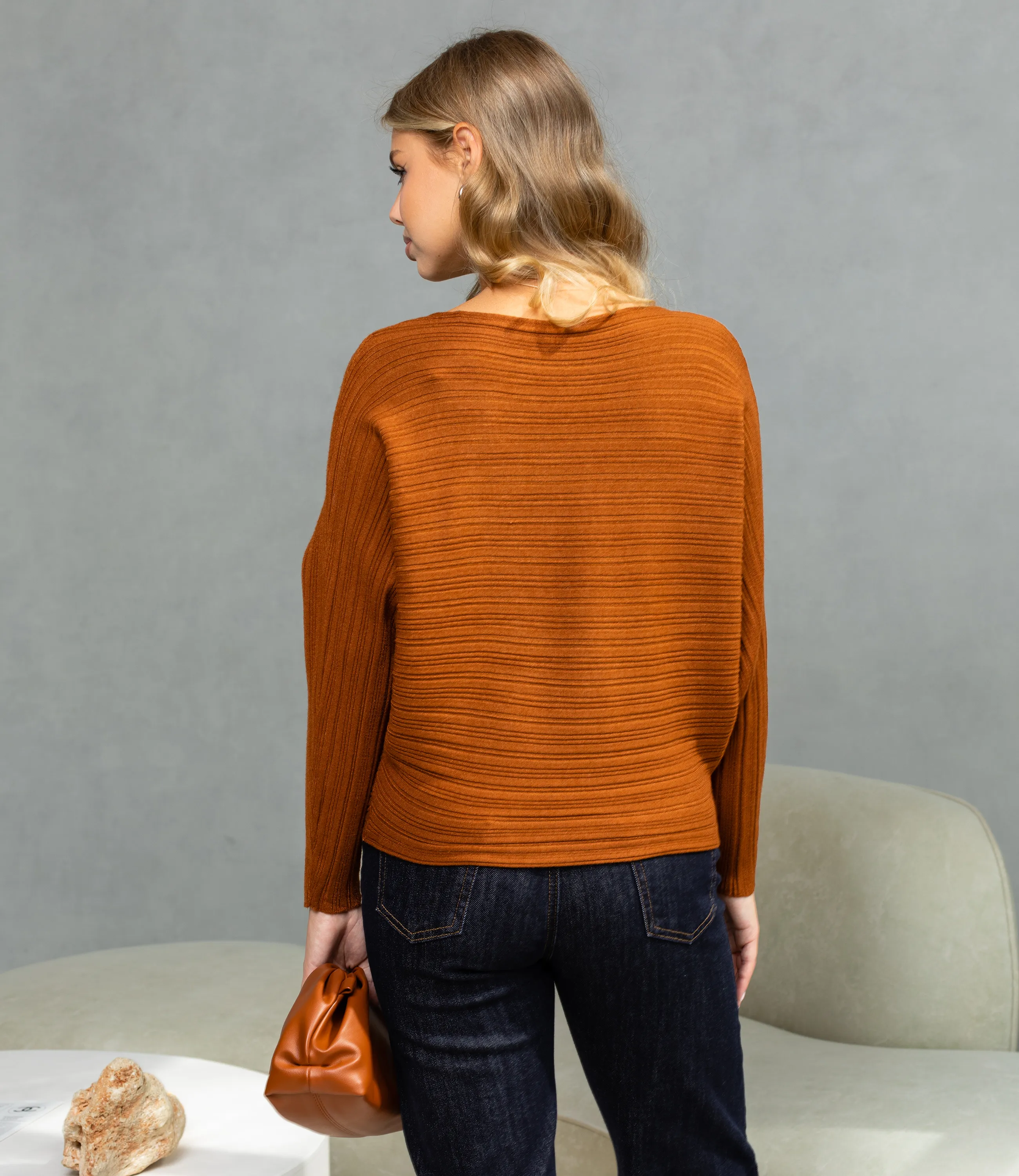 Джемпер #КТ8022 (2), терракотовый - фото 3