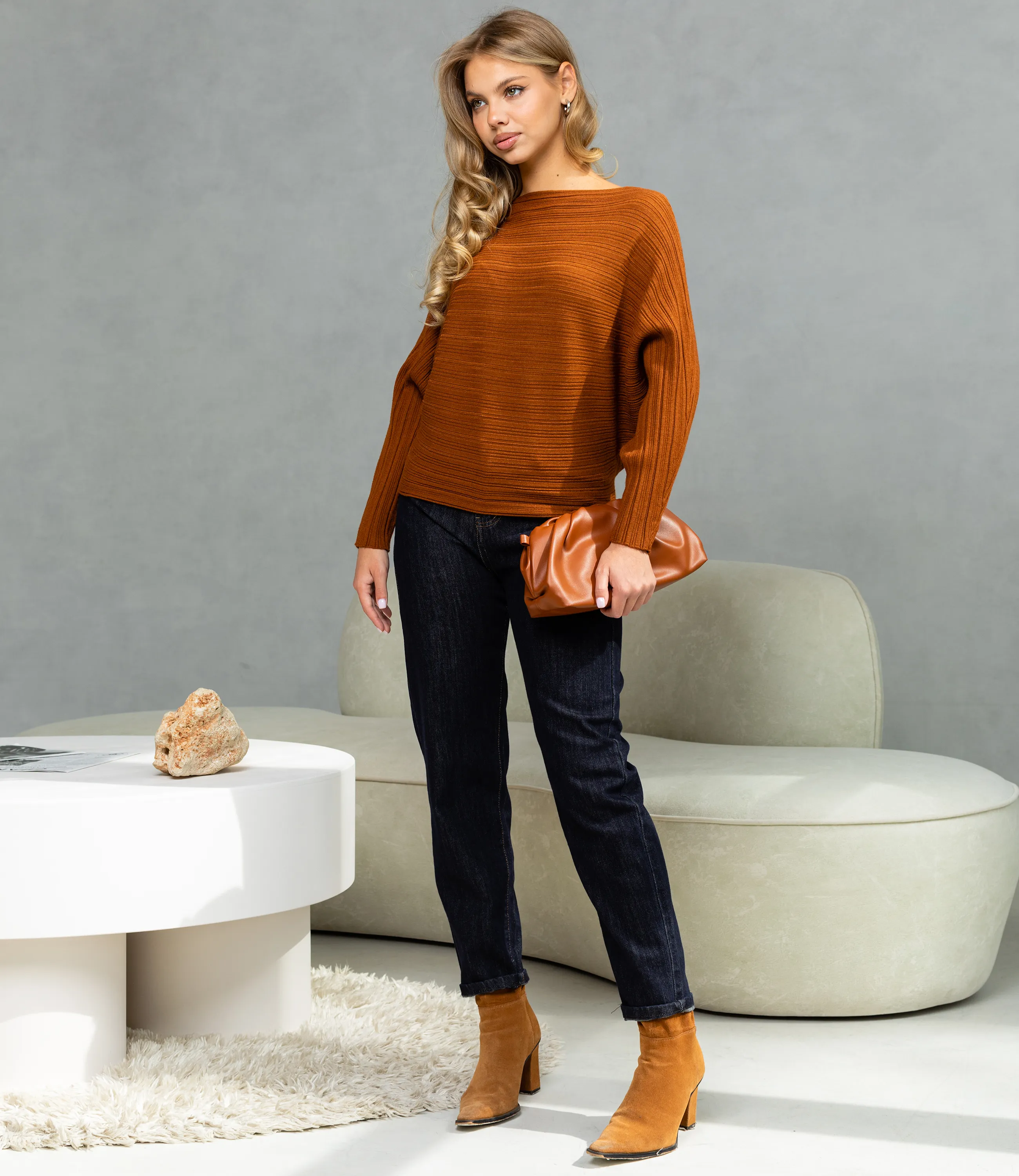 Джемпер #КТ8022 (2), терракотовый - фото 4